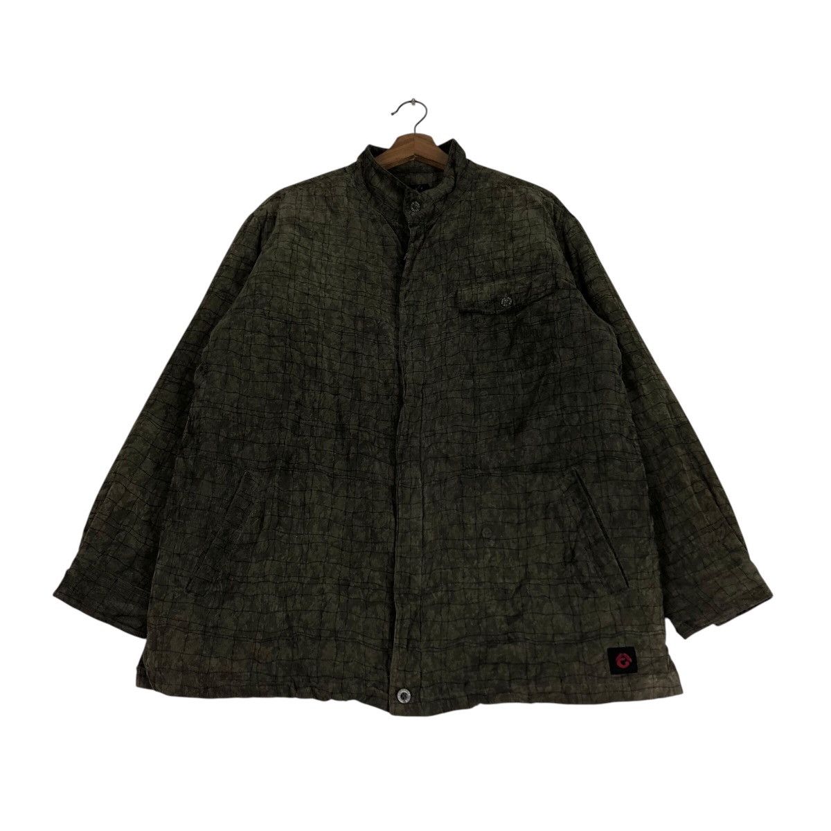 Japanese Brand Capo Di Pazzo Minimalist Stand-Neck Quilted Coat Size US L / EU 52-54 / 3 - 3 Thumbnail