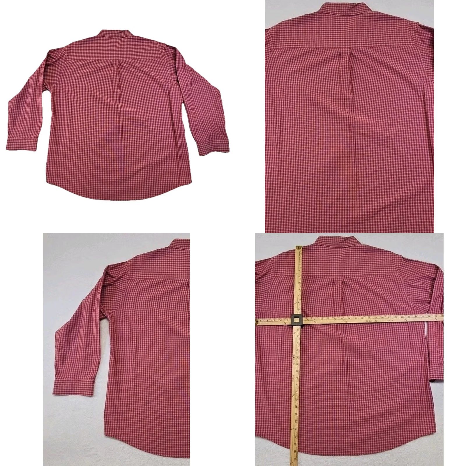 Vintage Arkansas Razorbacks Shirt Mens XL Red Gingham Check Button Down SEC College Size US XL / EU 56 / 4 - 8 Thumbnail