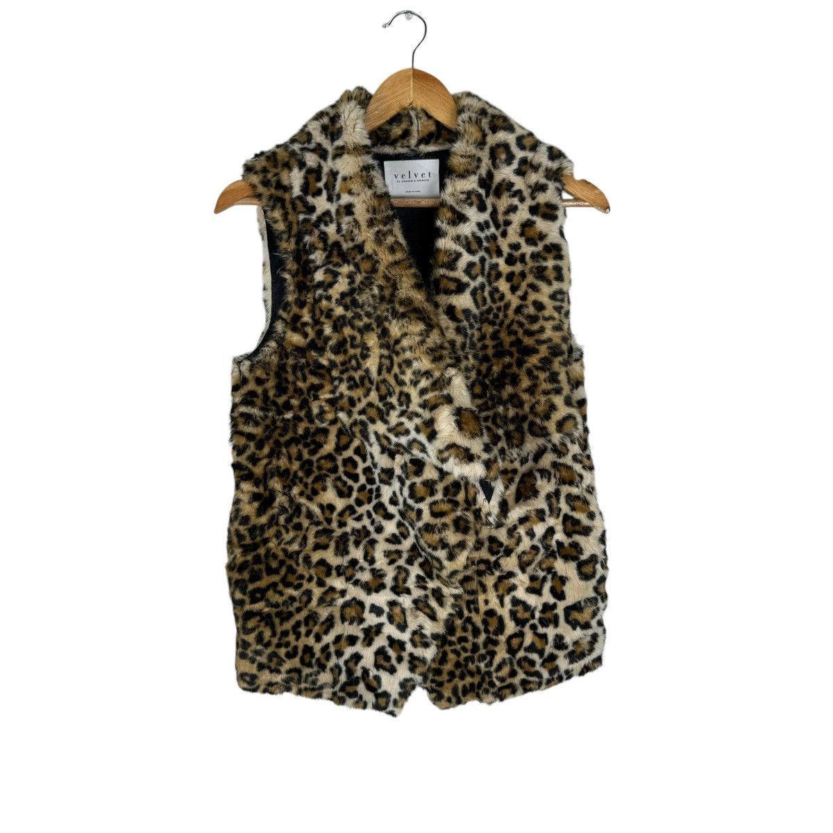Japanese Brand × Velvet 🌟GRAHAM SPENCER LEOPARD VEST JACKET Size XS / US 0-2 / IT 36-38 - 1 Thumbnail