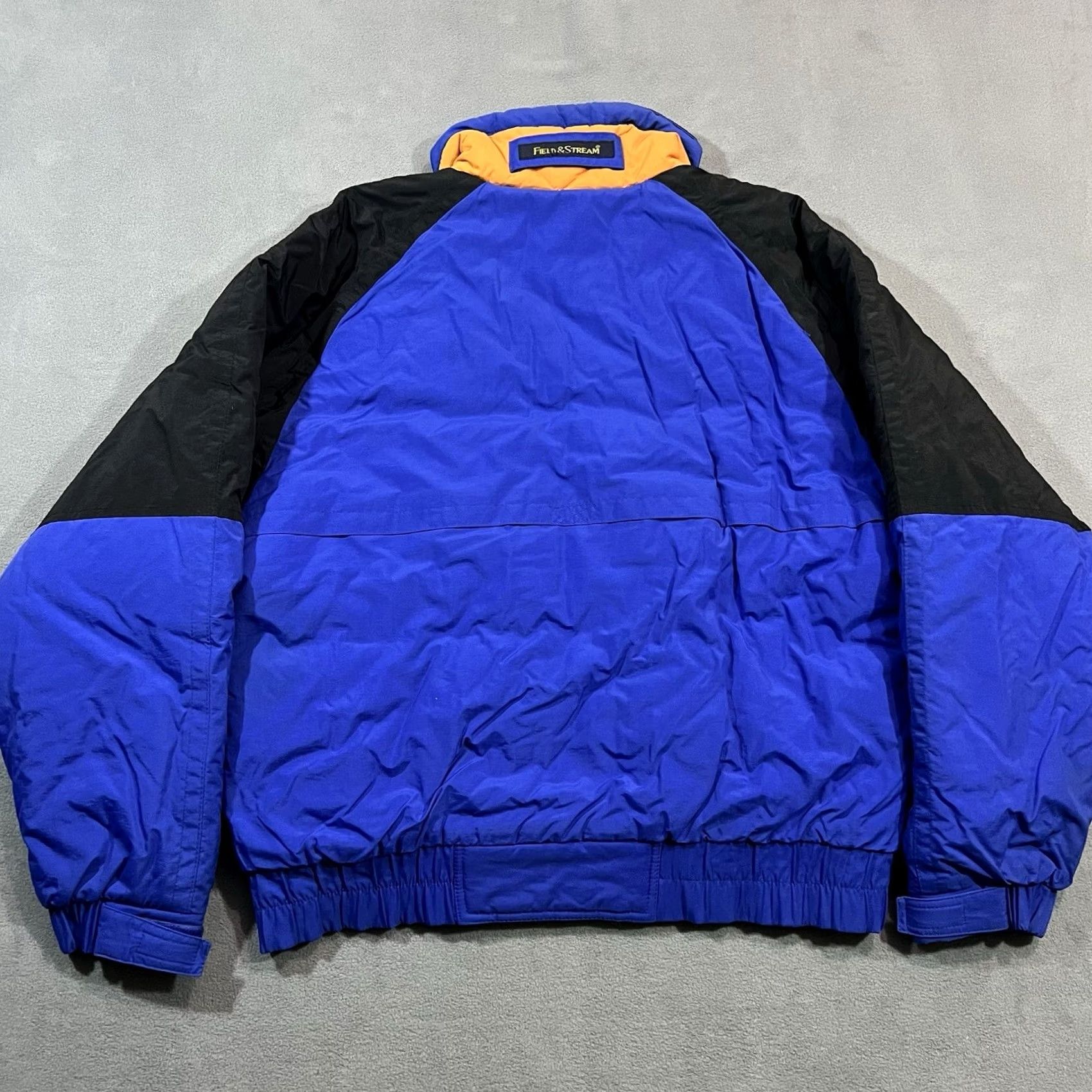 Vintage Field & Stream Puffer Jacket Mens L Blue Black Nylon Winter Snow Vantage Size US L / EU 52-54 / 3 - 3 Thumbnail