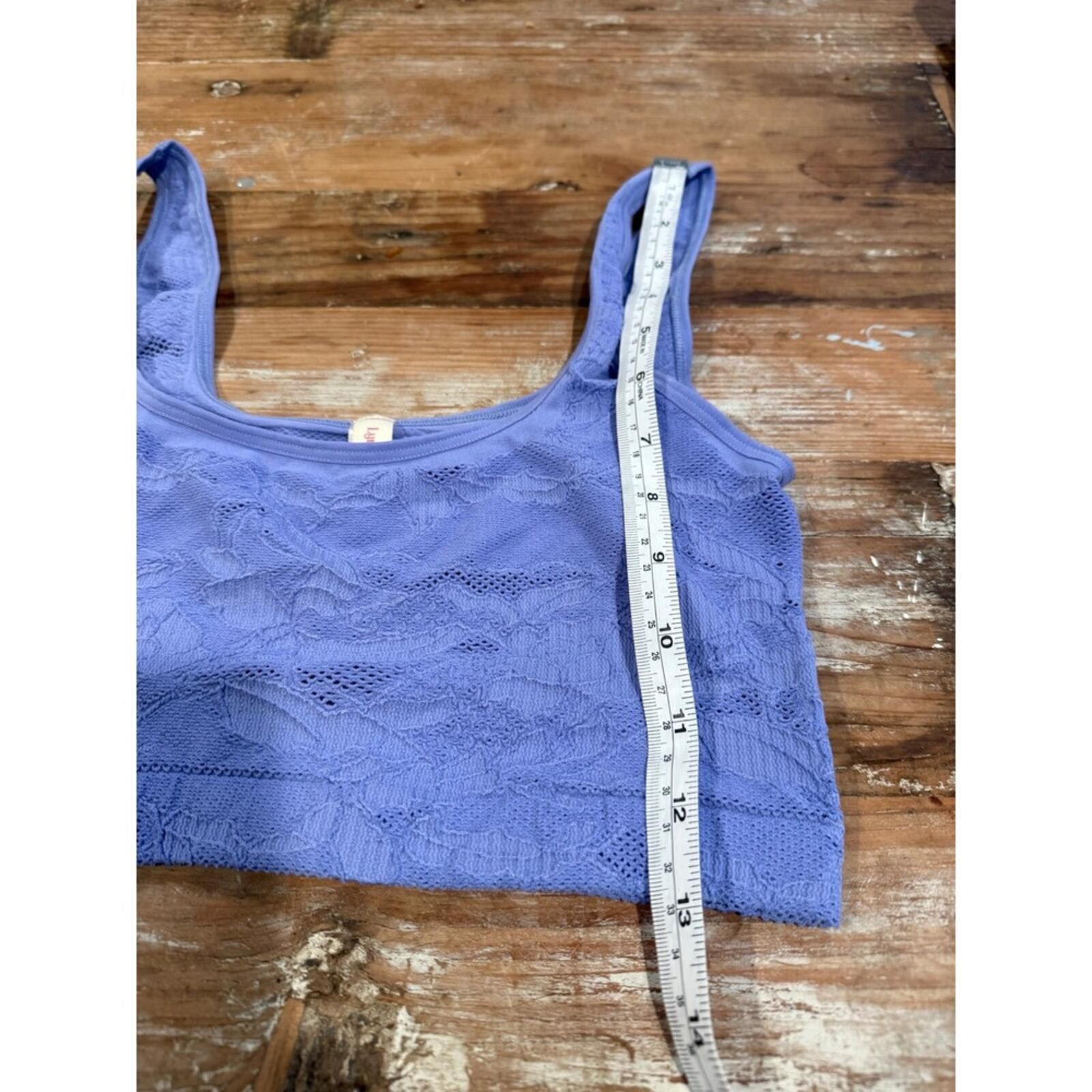 Anthropologie Lyrebird Anthropologie Seamless Lace Bralette Periwinkle L Size ONE SIZE - 3 Thumbnail