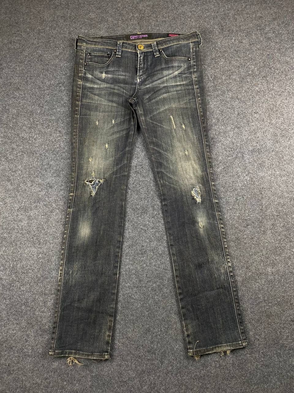 Japanese Brand back number black label tokyo girls collection distressed Size 32" / US 10 / IT 46 - 8 Thumbnail