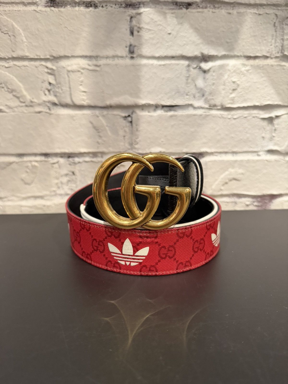 Adidas × Gucci Gucci x Adidas Leather Belt Size 32 - 1 Thumbnail