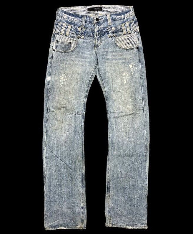 Japanese Brand DOUBLE WAIST⚡️⚡️ DOMINATE HANDCRAFTED JEANS Size US 31 - 1 Thumbnail