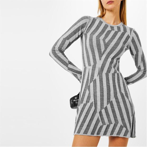 Kenzo o1g2r1mq1024 Mini Dress in Grey Size M / US 6-8 / IT 42-44 - 3 Thumbnail