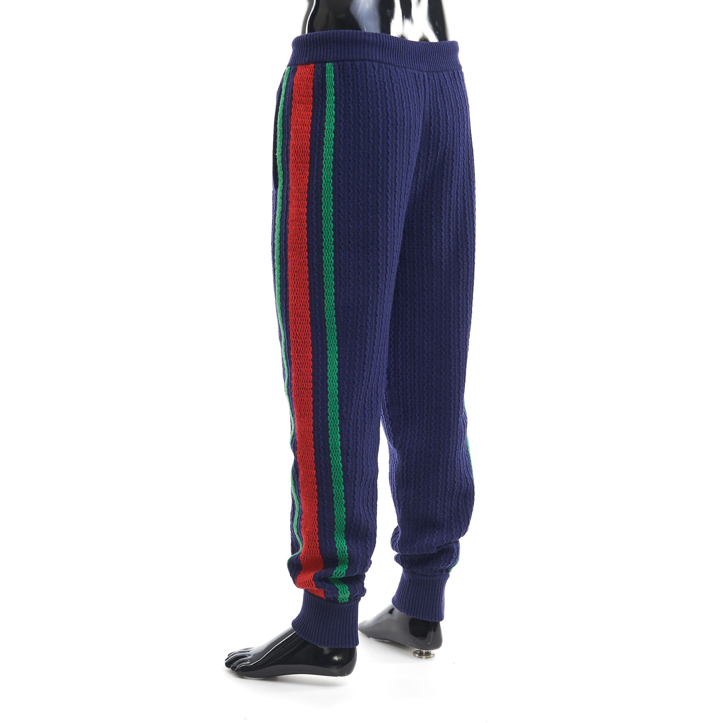 Gucci Jogging Pants In Dark Blue Cable Knit Wool Size US 34 / EU 50 - 4 Thumbnail