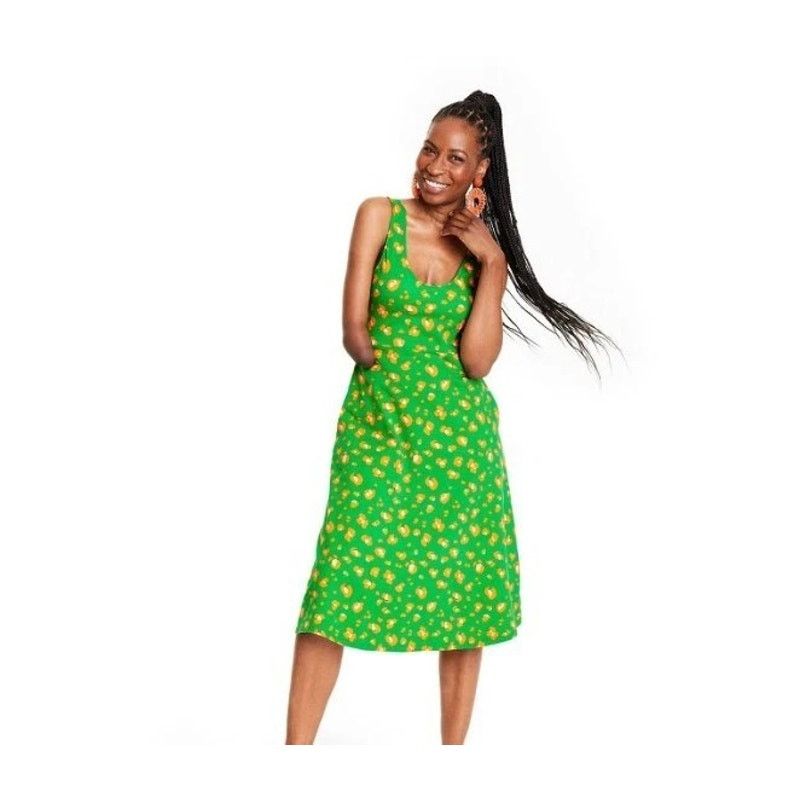 Other Target | Green & Orange Cheetah Sundress | Small Size S / US 4 / IT 40 - 1 Thumbnail