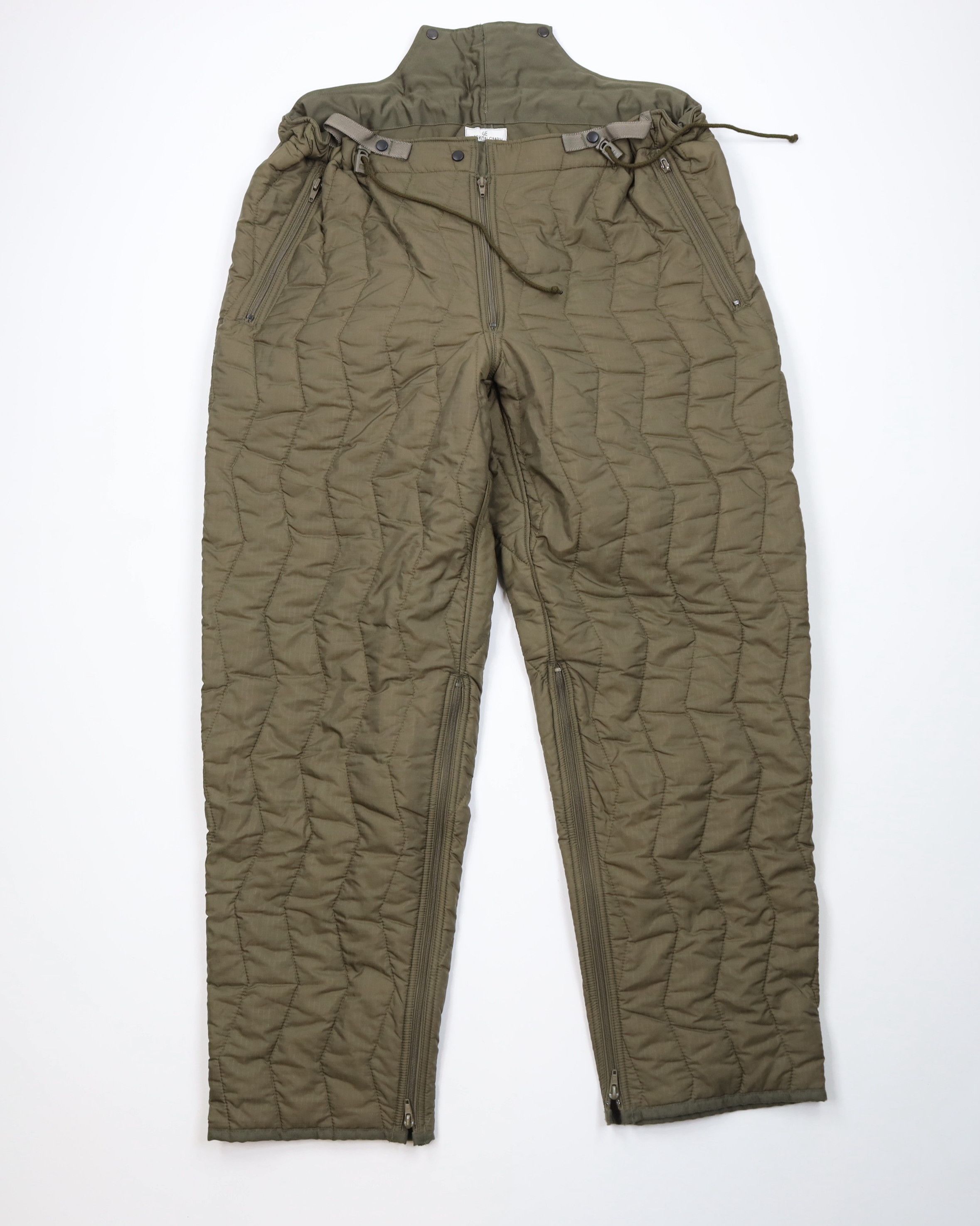 Vintage Y2K 2001 Insulated German Military Snow Pants Green Casual Pants