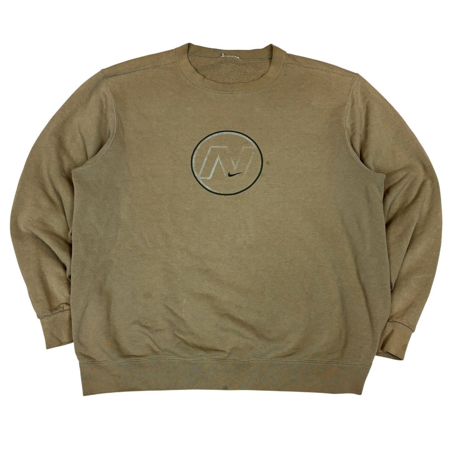 Nike × Vintage Vintage 90s Nike Circle N Center Swoosh Logo Sweatshirt L/XL Size US L / EU 52-54 / 3 - 1 Thumbnail