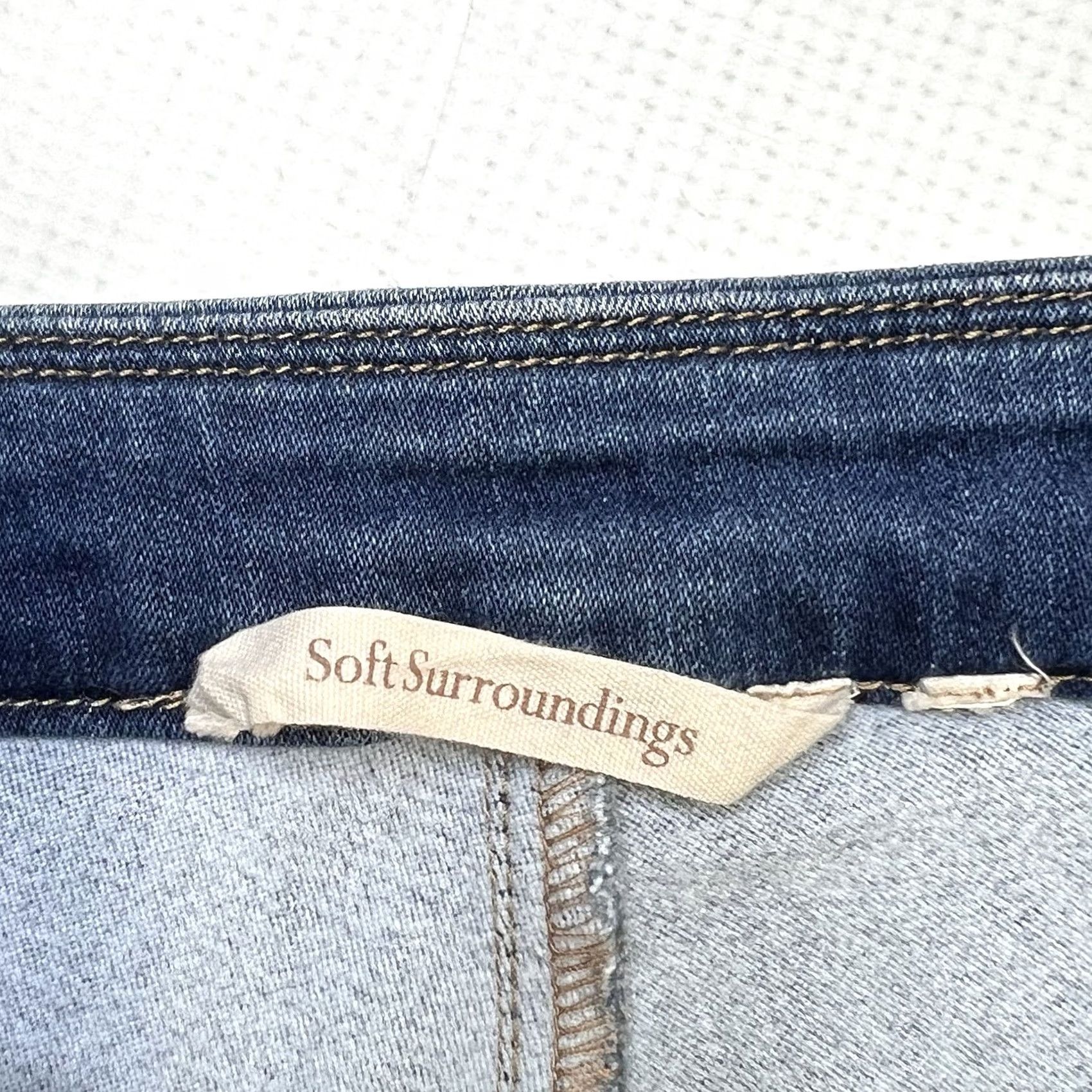 Soft Surroundings Soft Surroundings Jegging Denim Lean Line Crop 28x18 Pull On Women Jeans Regular Blue 28 Womens Size 28" / US 6 / IT 42 - 6 Thumbnail
