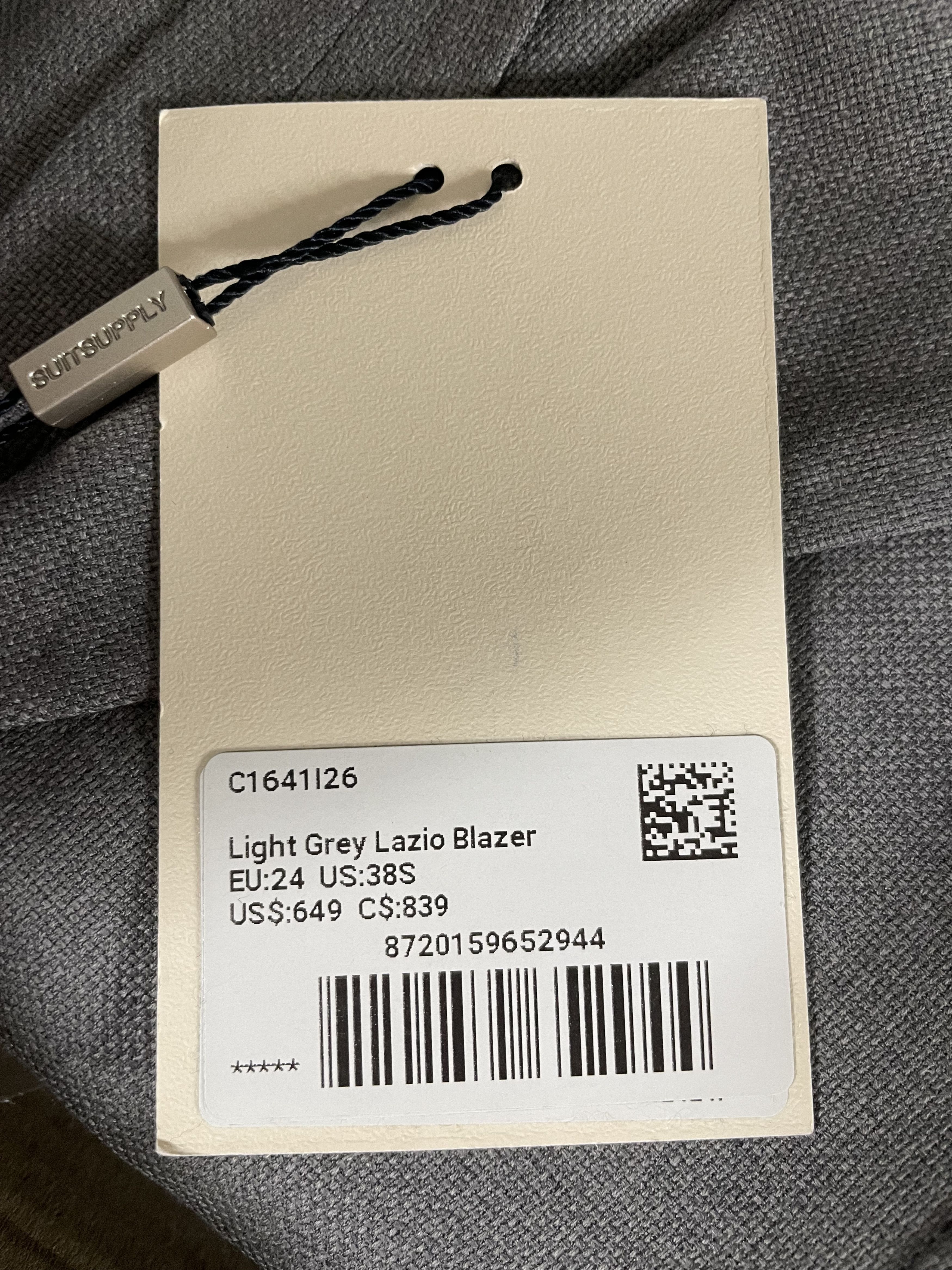 Suitsupply NWT Suitsupply grey s130 unconstructed jacket, size 38S\EU24 Size 38S - 8 Thumbnail