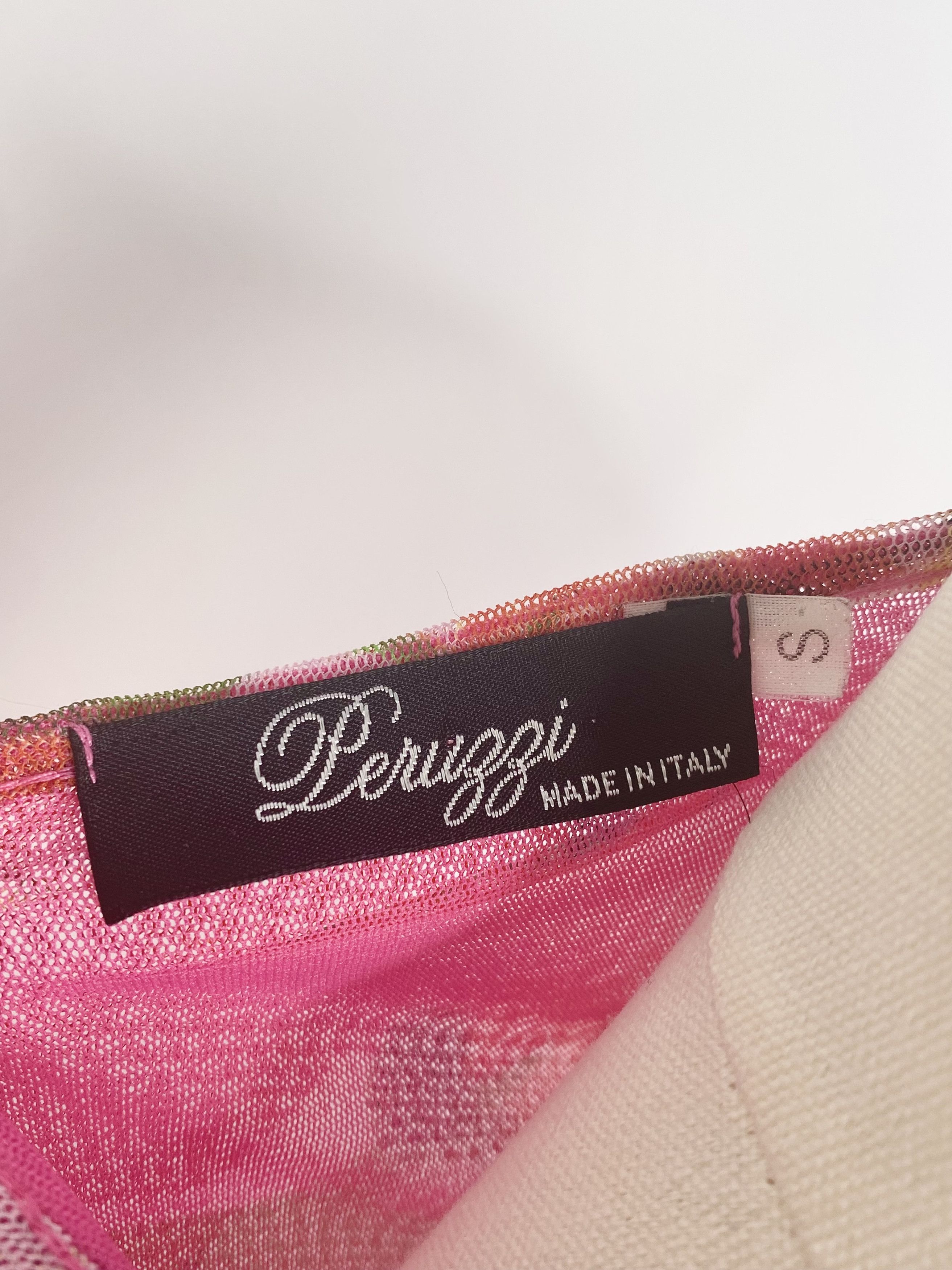 Other Pink Floral Mesh Shirt - Peruggi Italian Designer Vintage Size S / US 4 / IT 40 - 5 Thumbnail