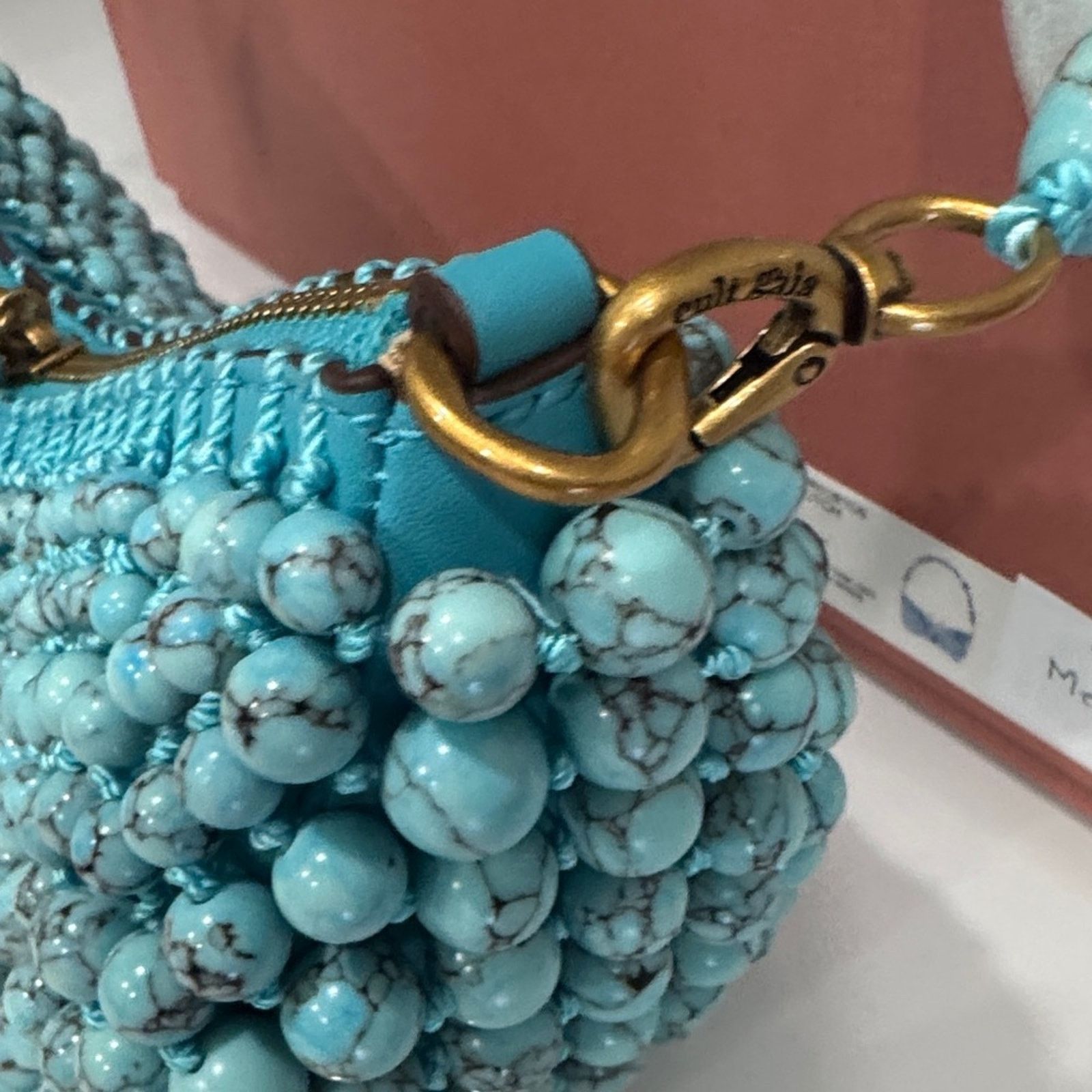 Cult Gaia cult gaia Turquoise Beaded Shoulder Bag-full inclusion Size ONE SIZE - 8 Thumbnail