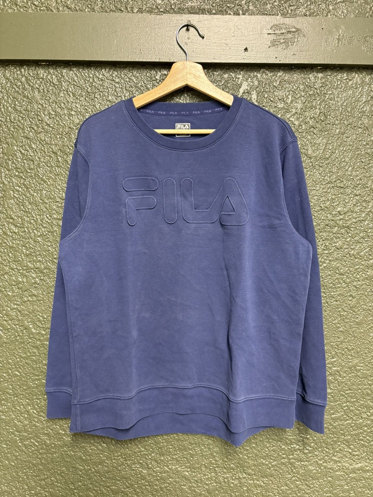 Fila Blue Fila Crewneck Size US XL / EU 56 / 4 - 1 Thumbnail