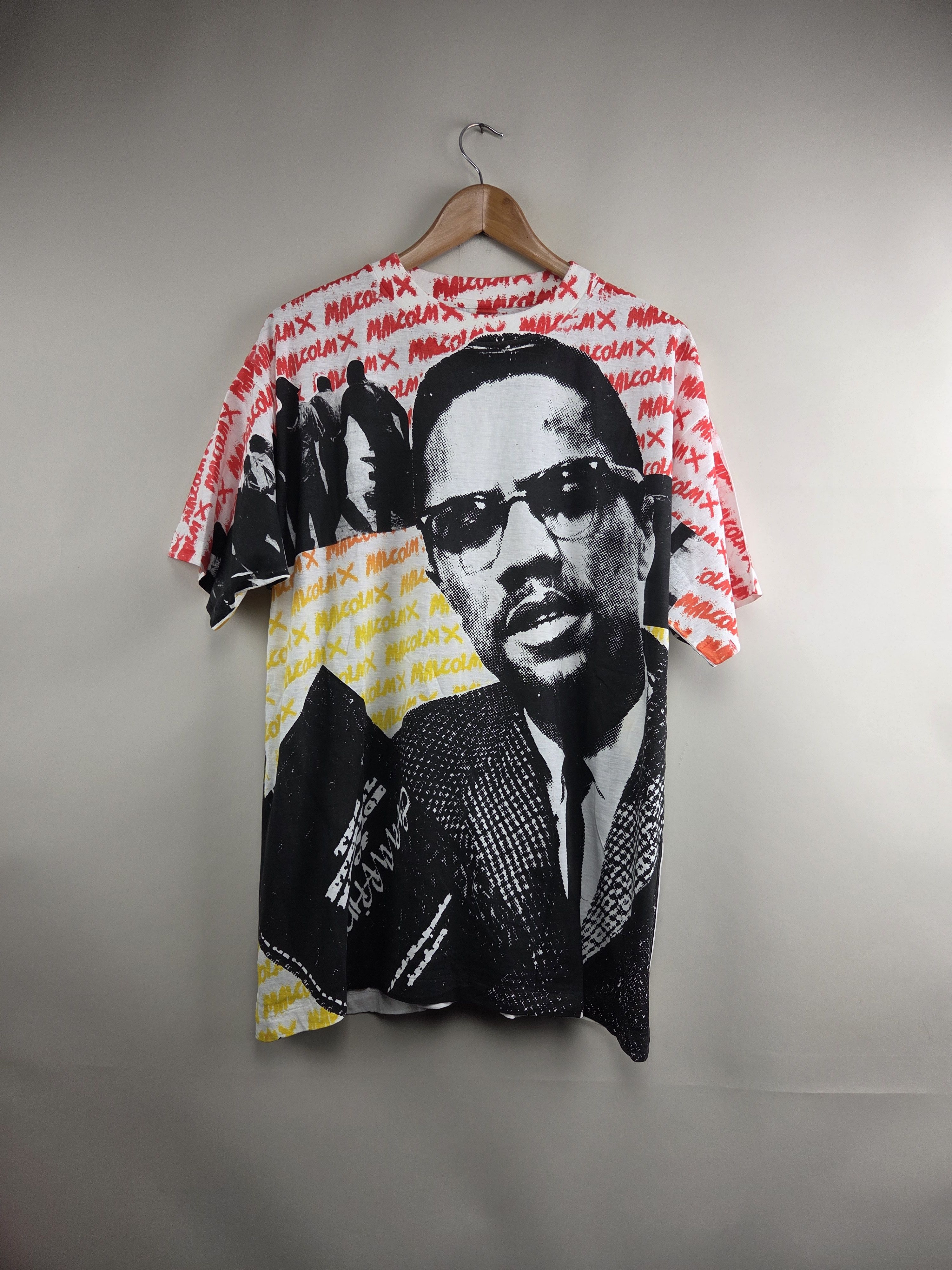 Band Tees × Rap Tees × Vintage 90s Malcolm X The heritage of Muhammad All over print L Size US L / EU 52-54 / 3 - 1 Thumbnail