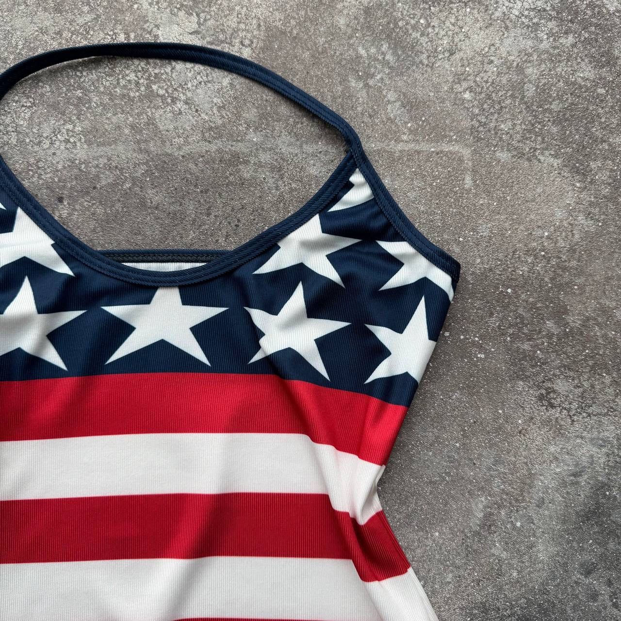 20471120 × Vintage US Flag Super Sexy Y2K Glamour Rave Opium Vintage Tank Top Size S / US 4 / IT 40 - 5 Thumbnail