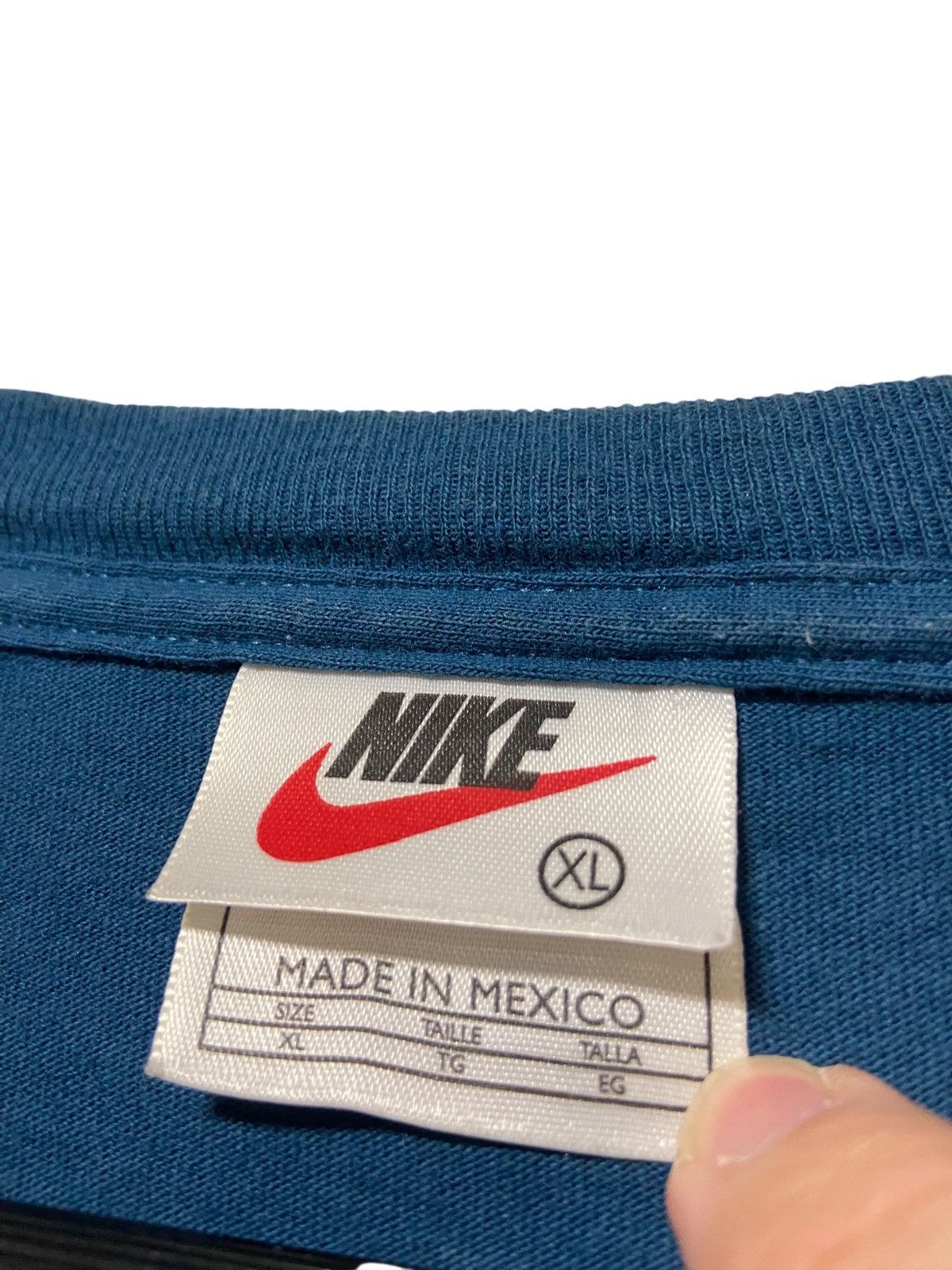 Nike × Vintage Vintage 90s Nike Spell Out Engineered T Shirt Size XL Size US XL / EU 56 / 4 - 5 Thumbnail