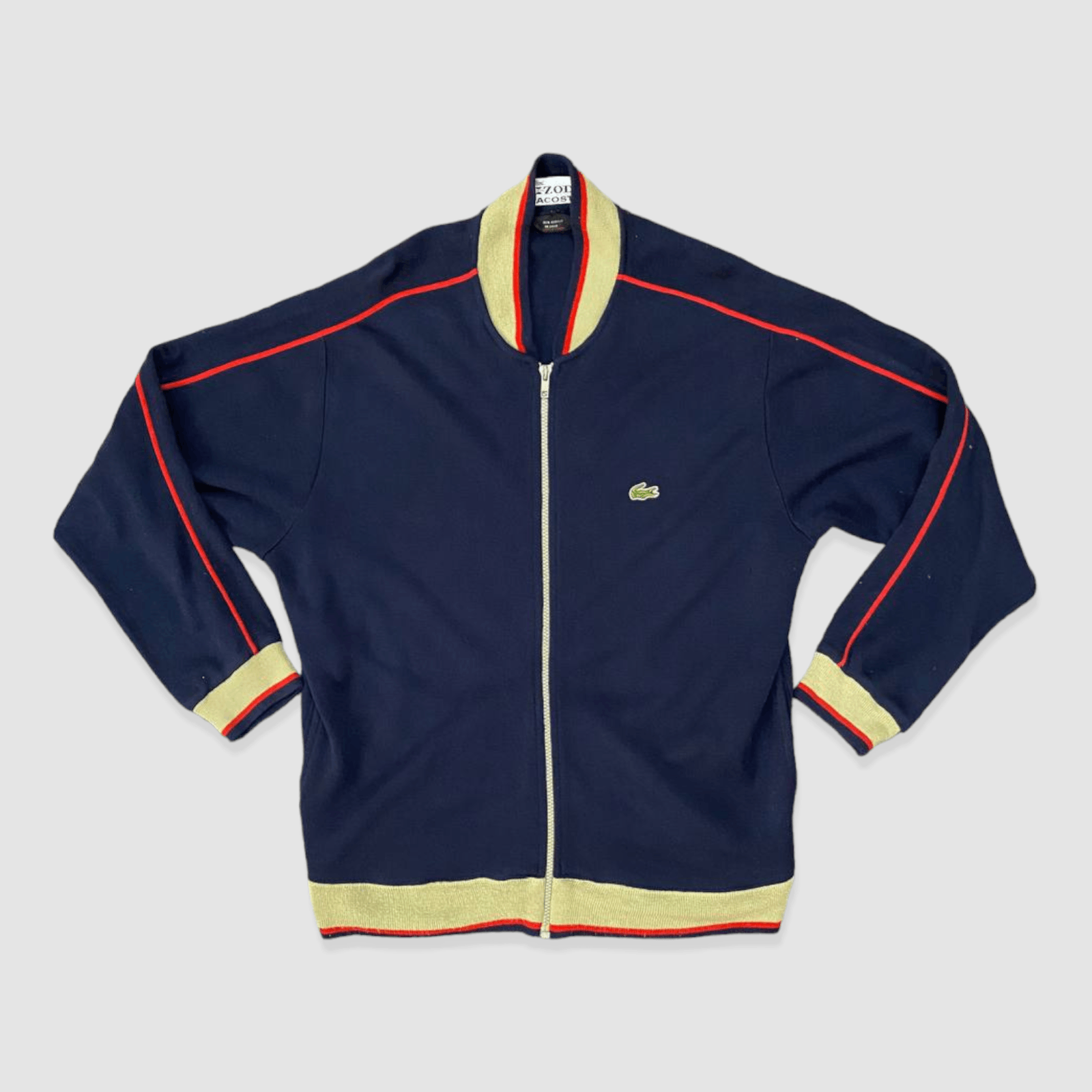 Lacoste Rare HTF Vintage 80s Izod Lacoste Sweater Bomber Jacket Size US L / EU 52-54 / 3 - 2 Thumbnail