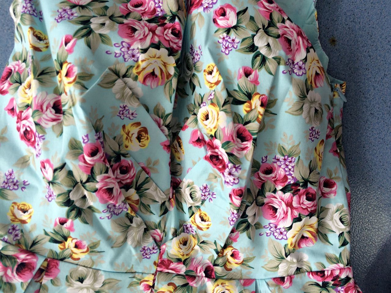 Other Cotton dress floral print sleeveless slim fit retro style Size XL / US 12-14 / IT 48-50 - 4 Thumbnail
