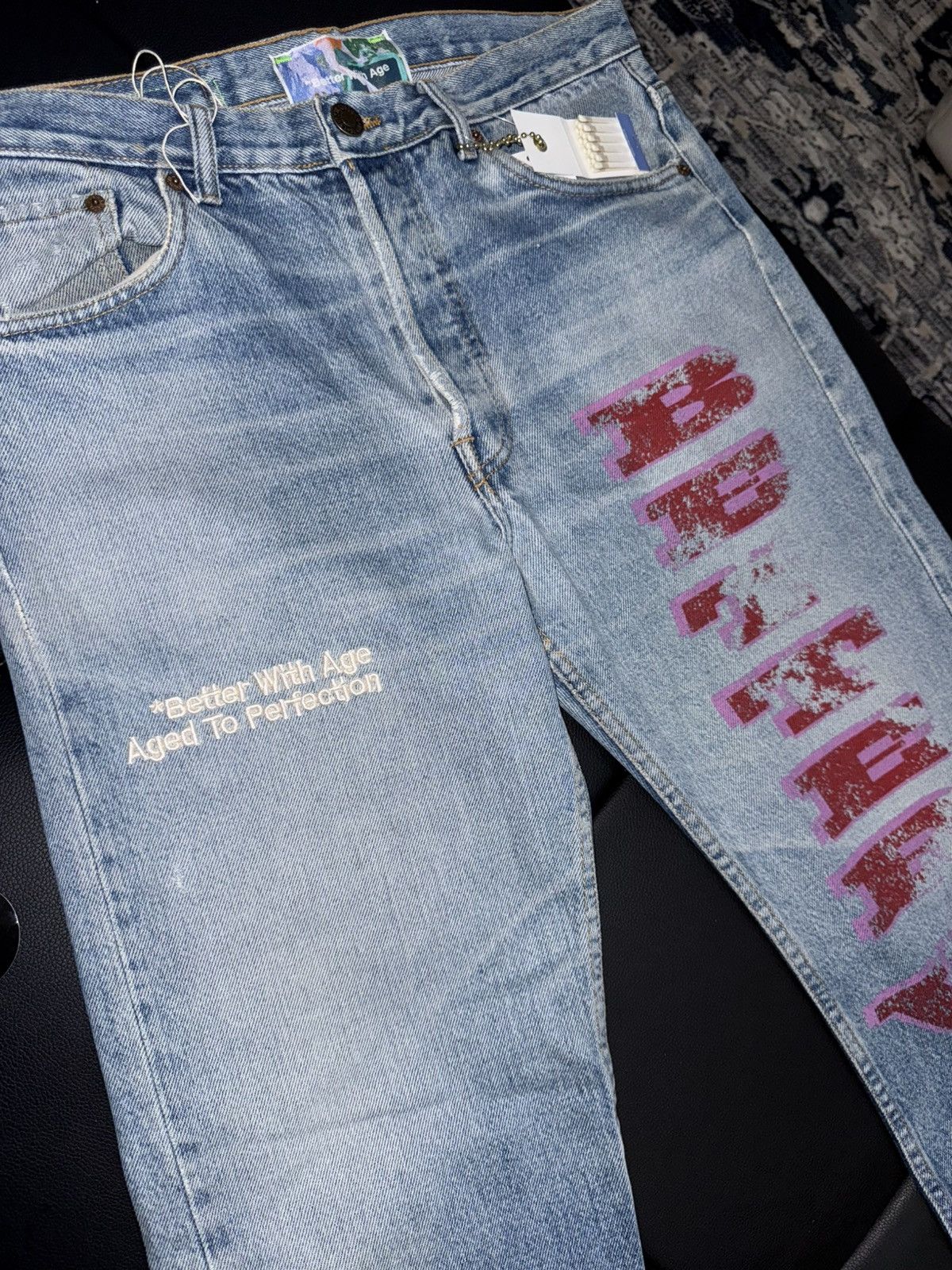 Better With Age Better with age logo jeans Size US 34 / EU 50 - 2 Thumbnail