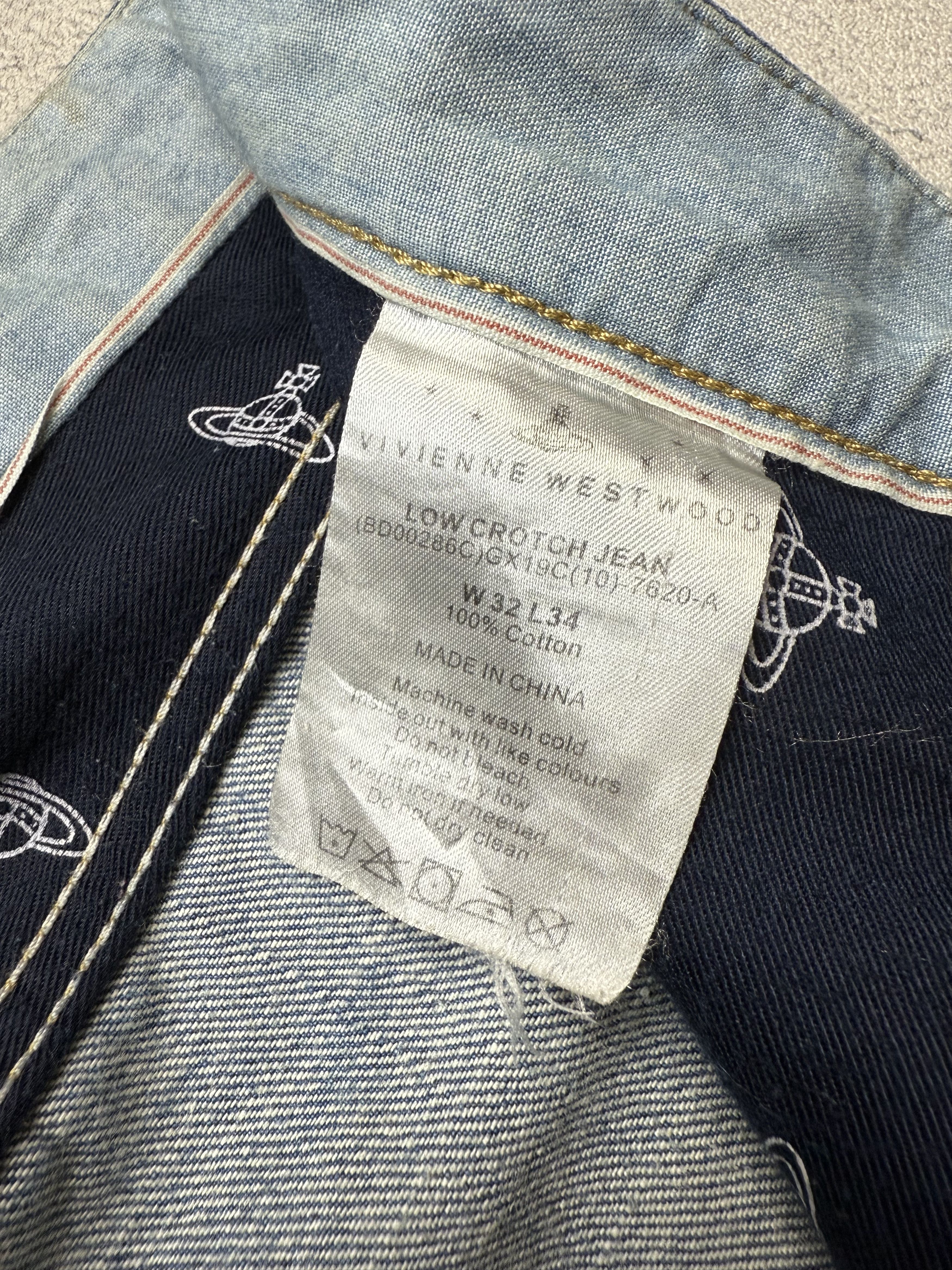 Vivienne Westwood Vivienne Westwood Orb Logo Denim Paint Splatter Size US 34 / EU 50 - 10 Thumbnail