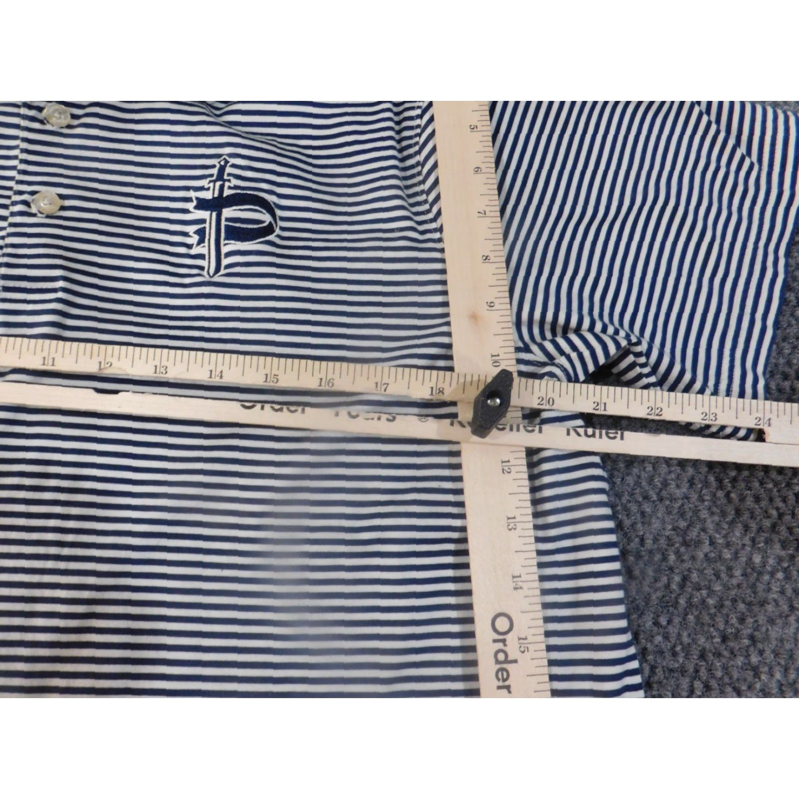 Vineyard Vines Vineyard Vines Polo Shirt Mens Blue Striped Cotton Logo Preppy Casual M Short Sleeve Size US M / EU 48-50 / 2 - 7 Thumbnail
