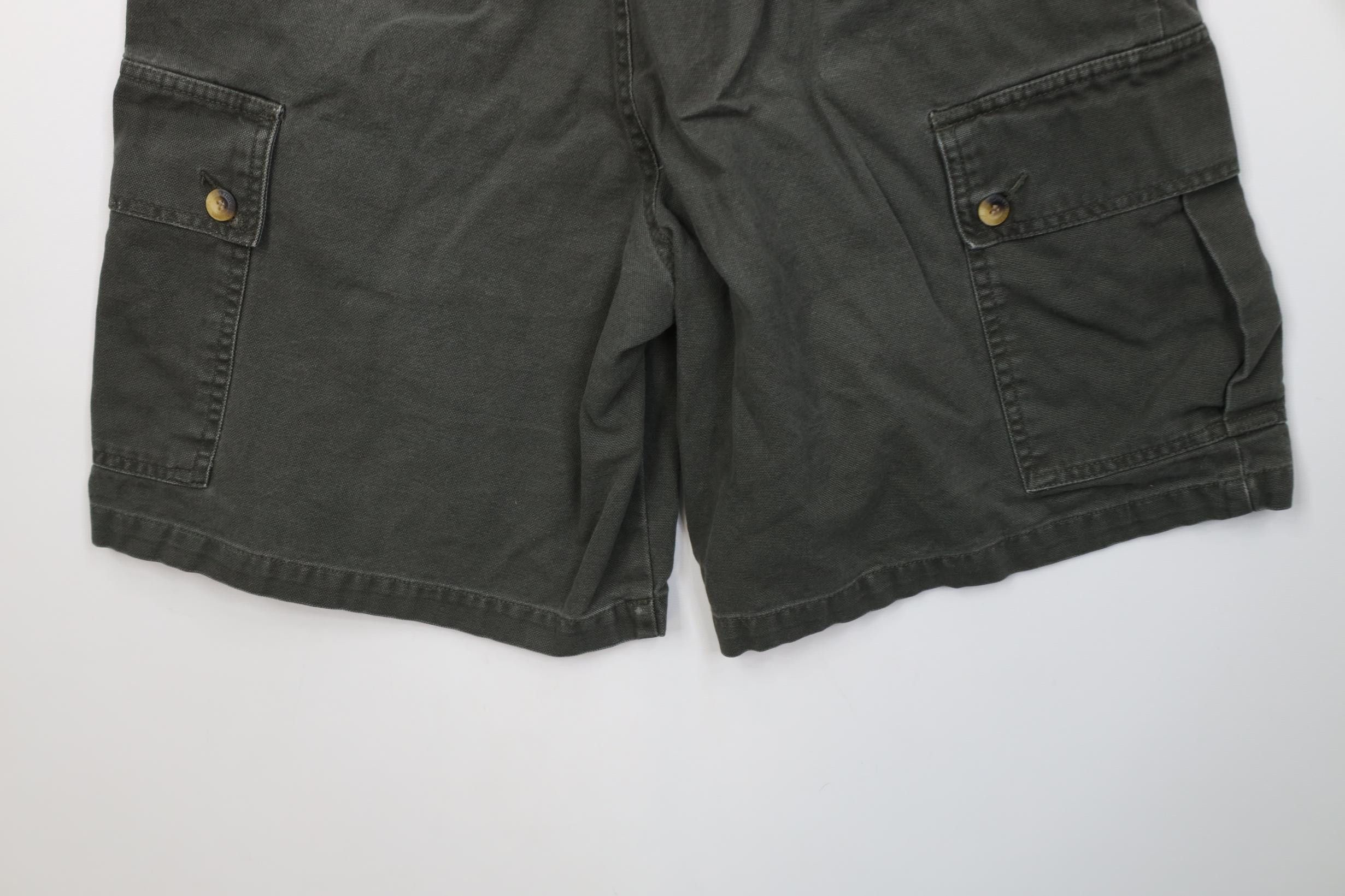 Vintage Vintage 90s Streetwear Above Knee Canvas Cargo Shorts Cotton Size US 30 / EU 46 - 13 Thumbnail