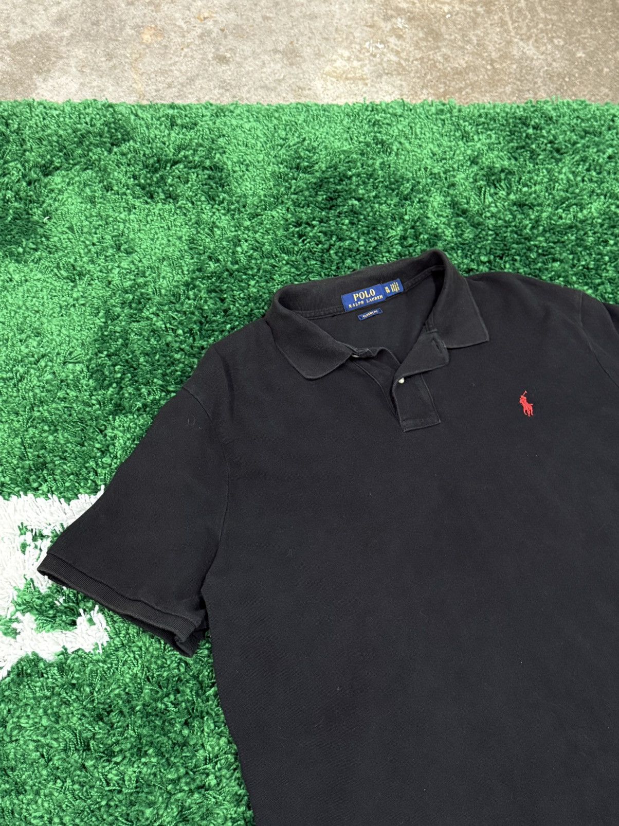 Polo Ralph Lauren Polo Ralph Lauren Classic Black Red Logo Horse PRL Shirt XL Size US XL / EU 56 / 4 - 2 Thumbnail