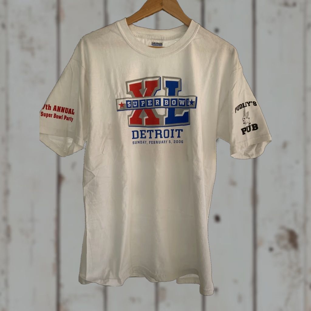 Gildan VINTAGE 2006 Nantucket Pudley’s Pub Super Bowl Shirt Mens Large Steelers Seahawks LACK Shirt Mens Large White Football Nantucket 2006 NFL Size US L / EU 52-54 / 3 - 1 Thumbnail