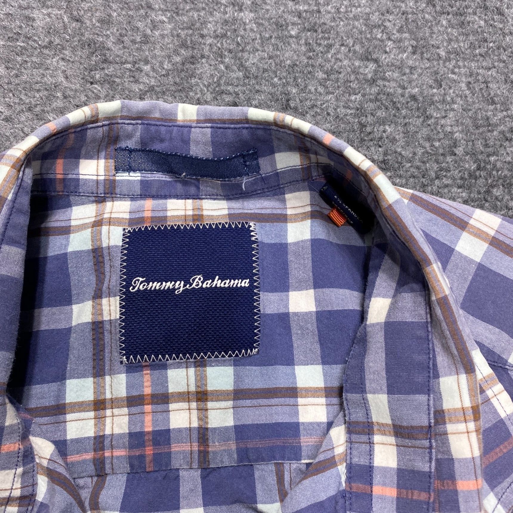 Tommy Bahama Tommy Bahama Shirt Mens Medium Blue Short Sleeve Plaid Casual Button Up Size US M / EU 48-50 / 2 - 2 Thumbnail