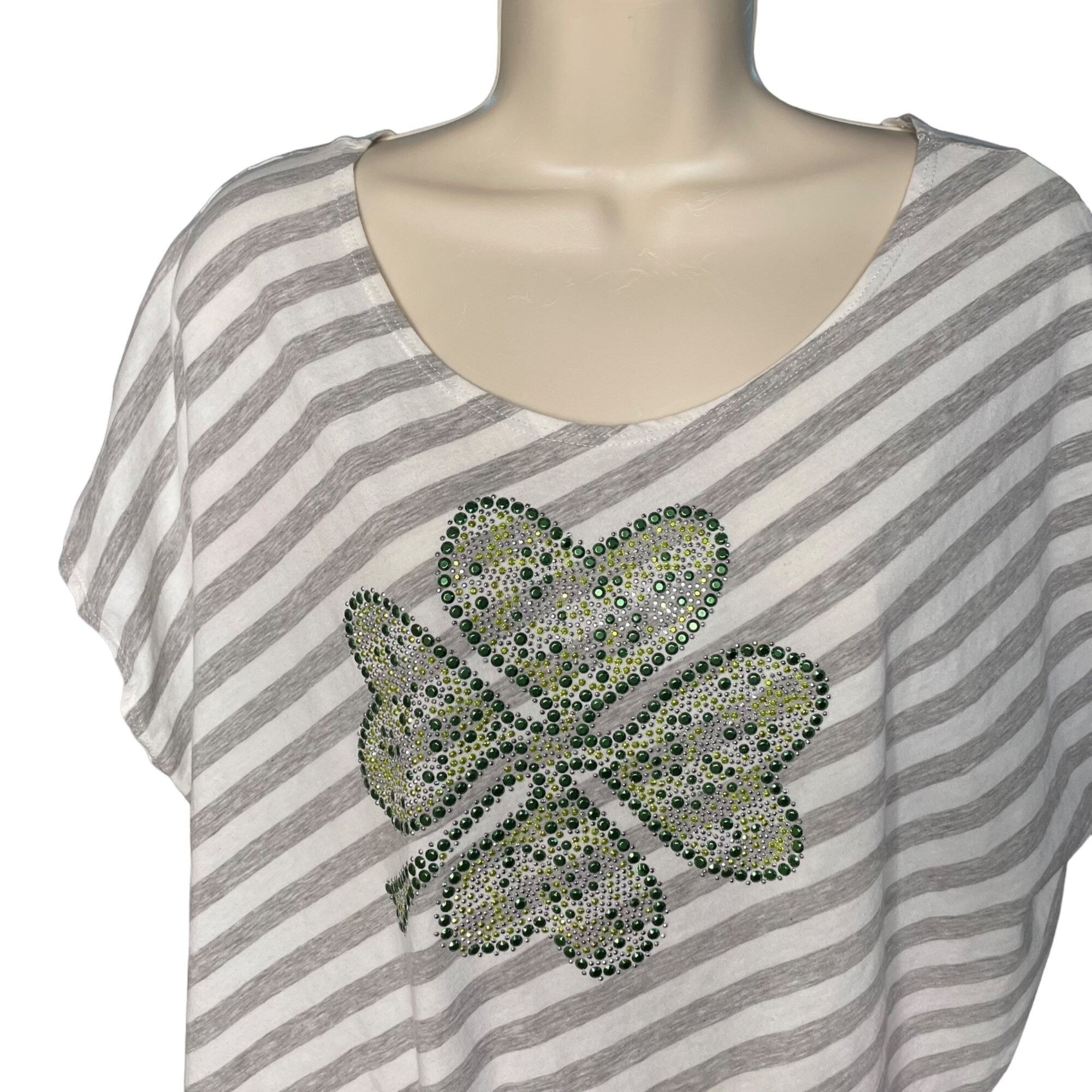 Other J Mode USA Womens Crop Top Irish Shamrock Blouse Plus Size 3 Size 3XL / US 20-22 - 2 Thumbnail