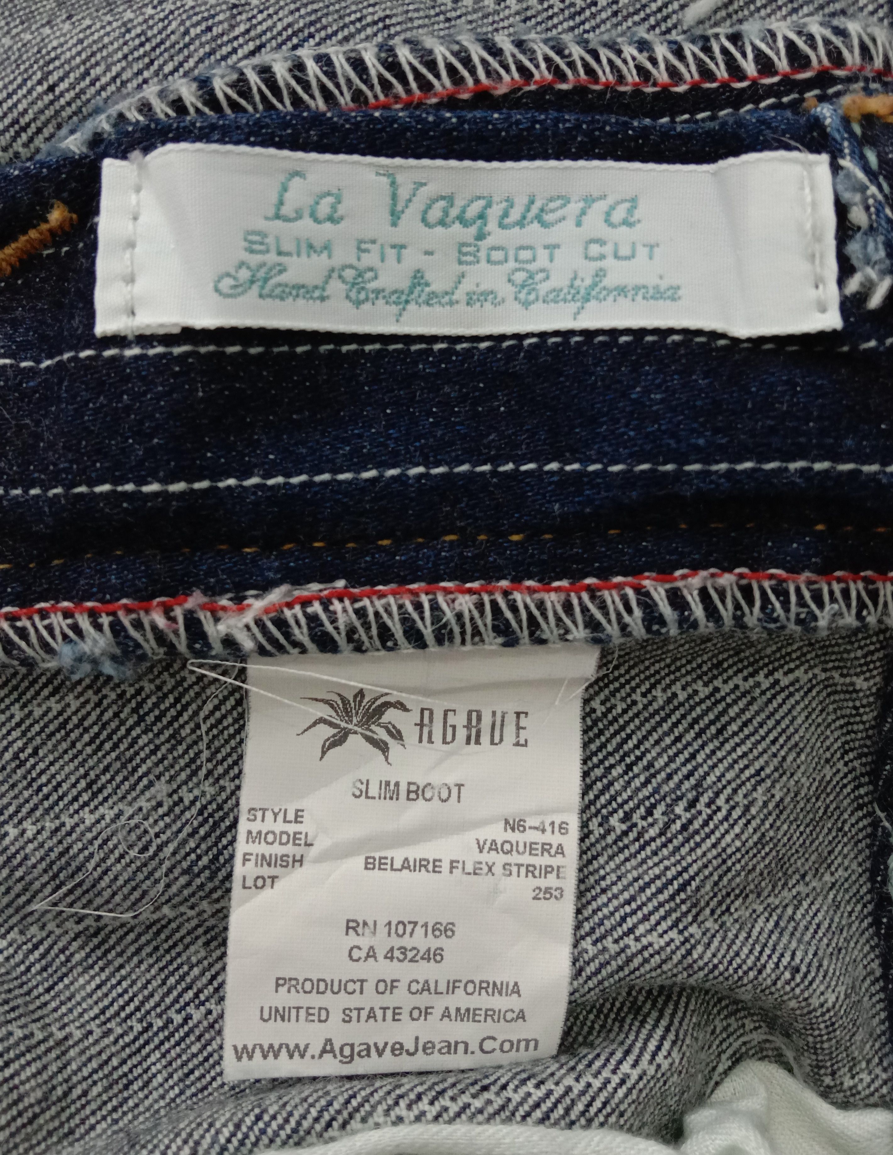 Agave Vintage Agave Hickory Striped Flare Jeans Slim Boot Denim Size 30" / US 8 / IT 44 - 13 Thumbnail