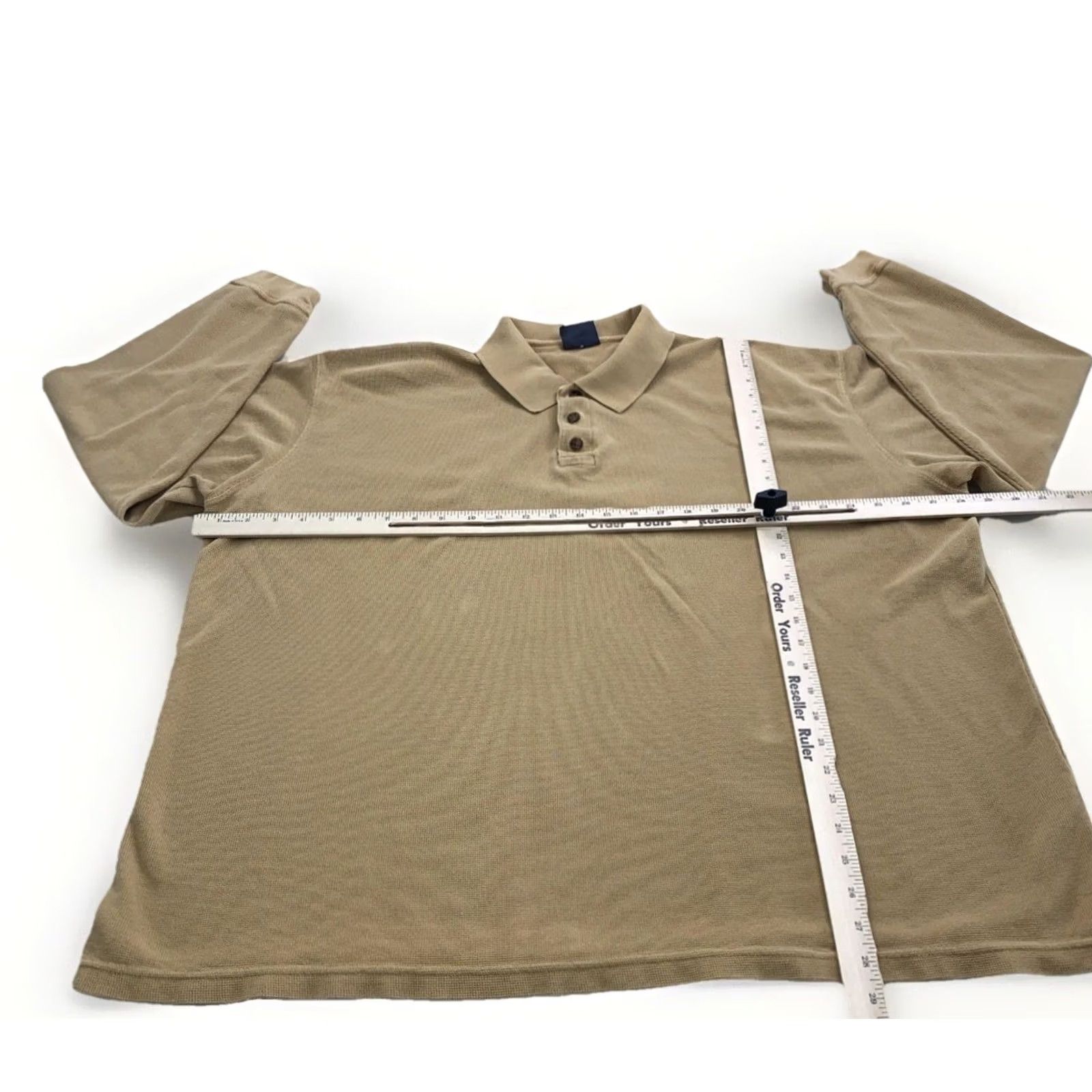 Vintage VINTAGE Woolrich Polo Shirt Long Sleeve Mens 2XL Gold Knit Polo Shirt Casual 90s Outdoor USA Mens Size US XXL / EU 58 / 5 - 4 Thumbnail