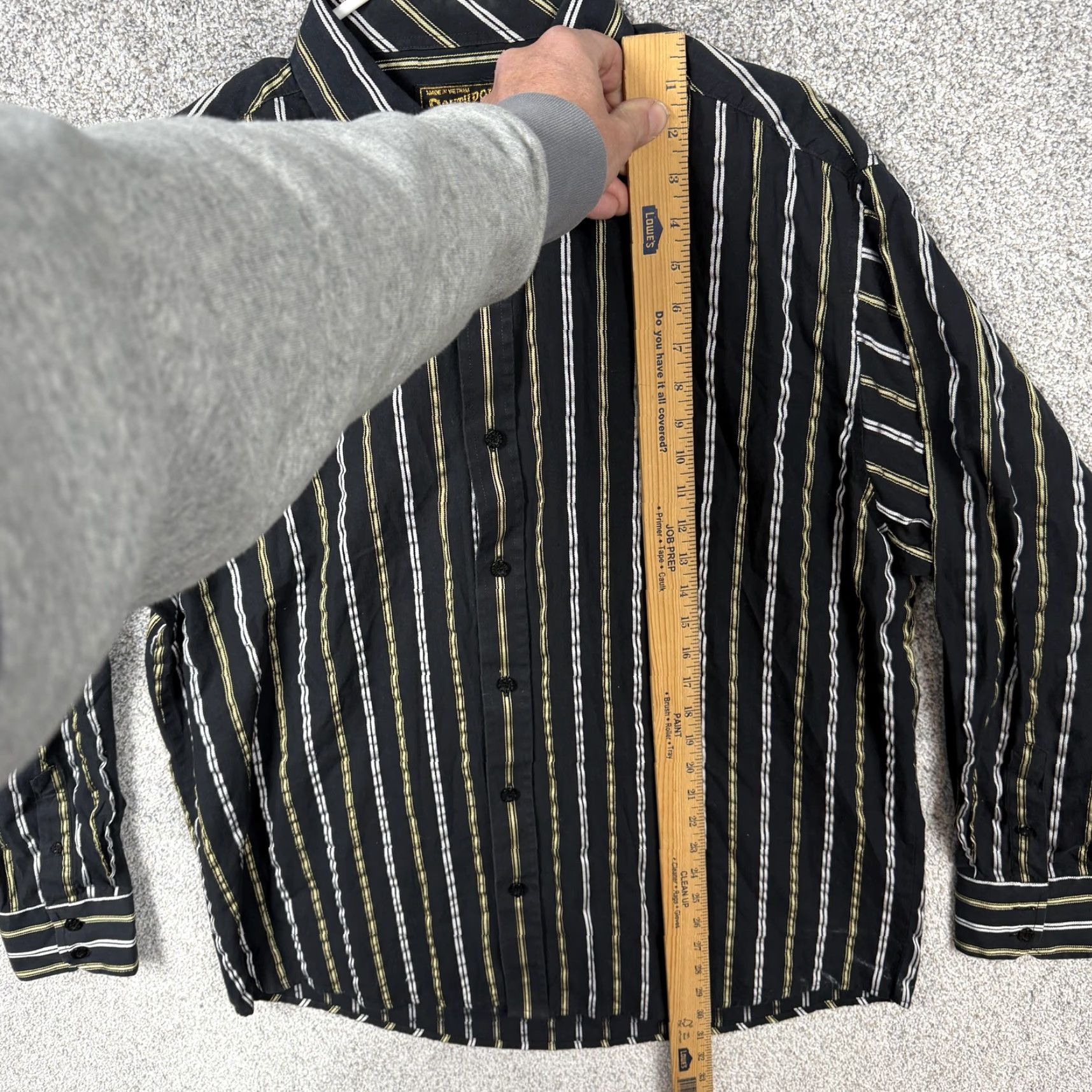 Southpole VINTAGE Southpole Shirt Mens XL Black Gold Stripe Hip Hop Biggie Streetwear Size US XL / EU 56 / 4 - 2 Thumbnail
