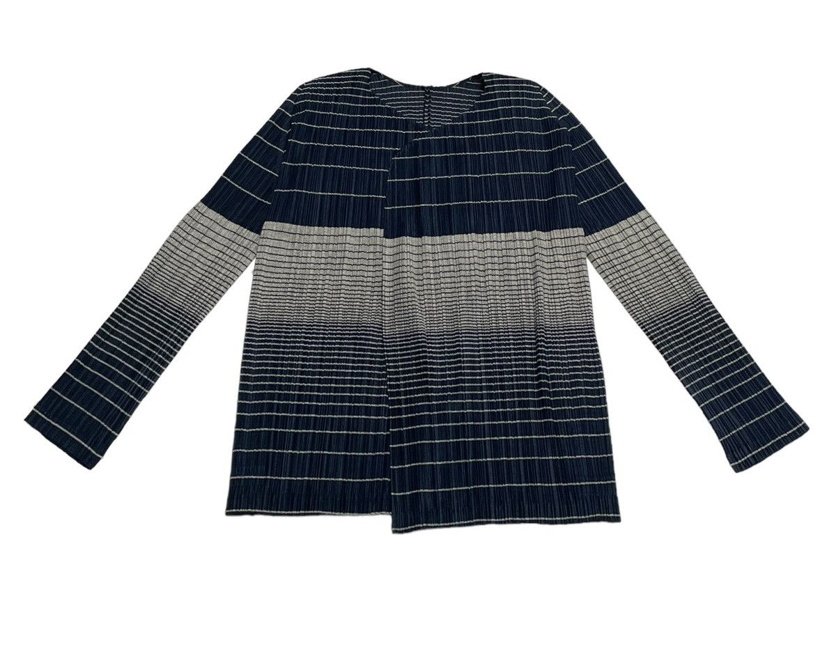 Rare Vintage PLEATS PLEASE Gradient Striped Cardigan 1990s
