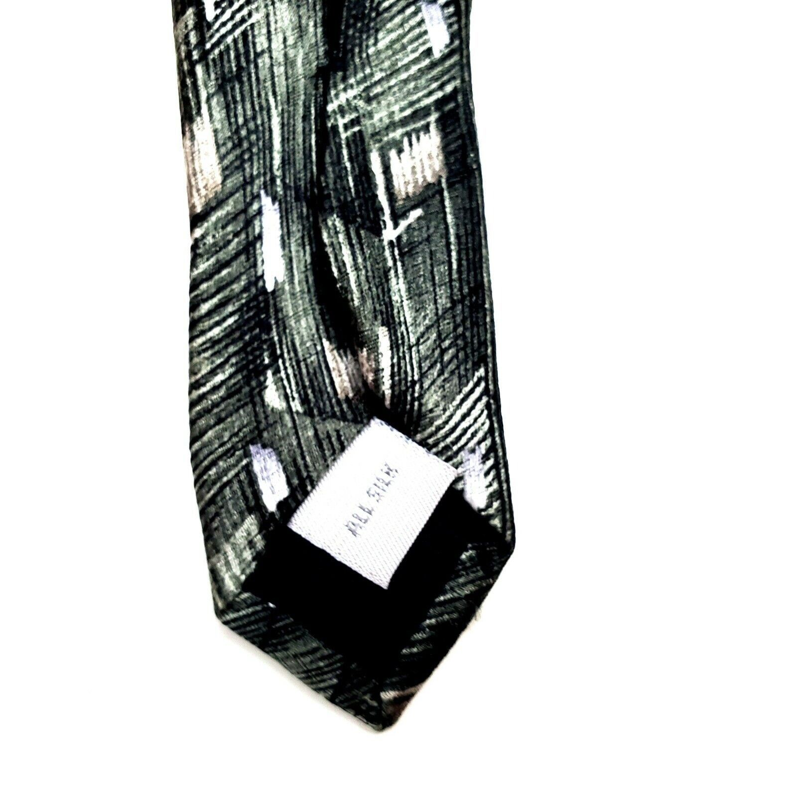 Pierre Cardin Pierre Cardin Silk Tie Green Abstract Print Classic Size ONE SIZE - 4 Thumbnail