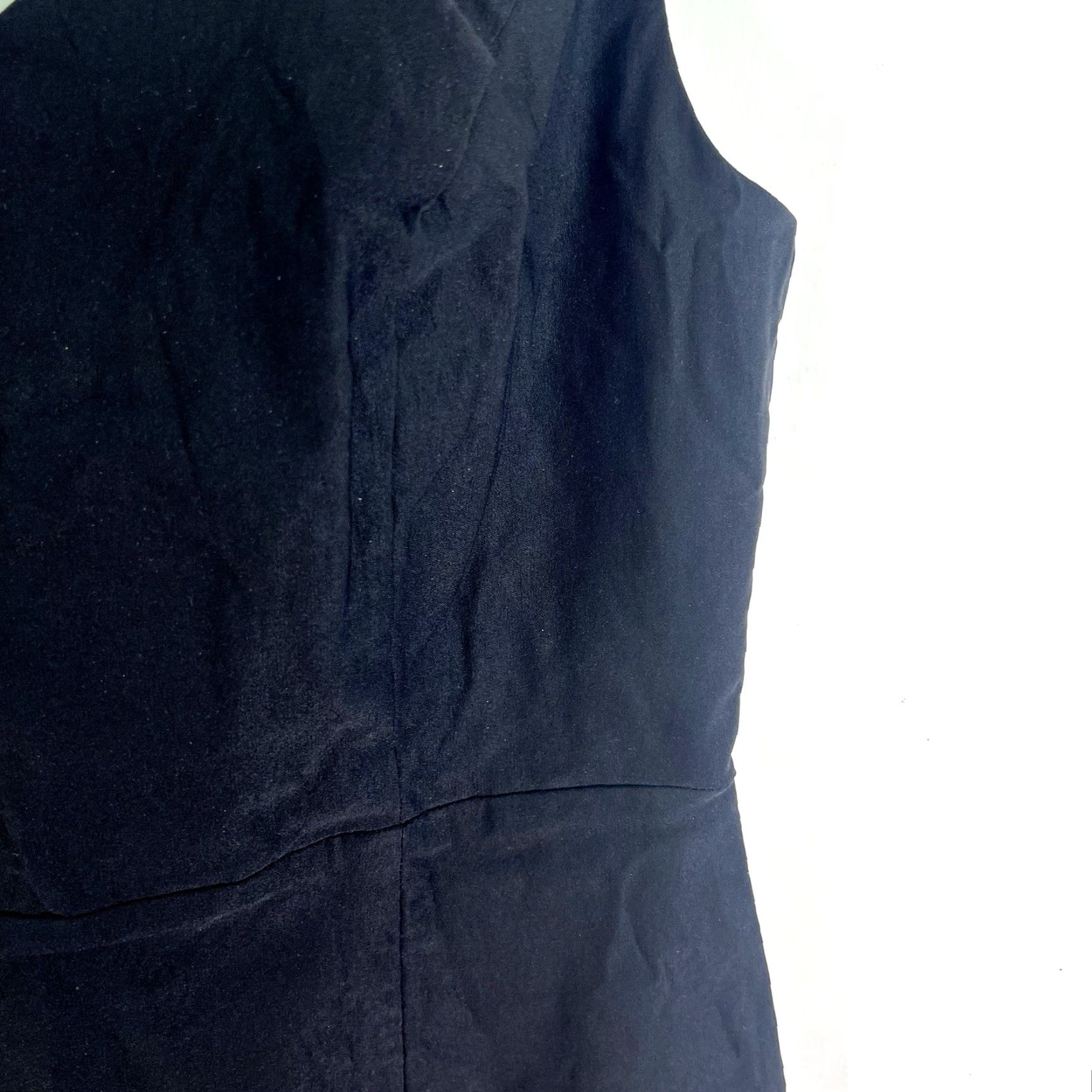 Vintage Grace Karin Party Cocktail Dress Sleeveless L Black Knee-Length Belted V-Neck Size L / US 10 / IT 46 - 2 Thumbnail