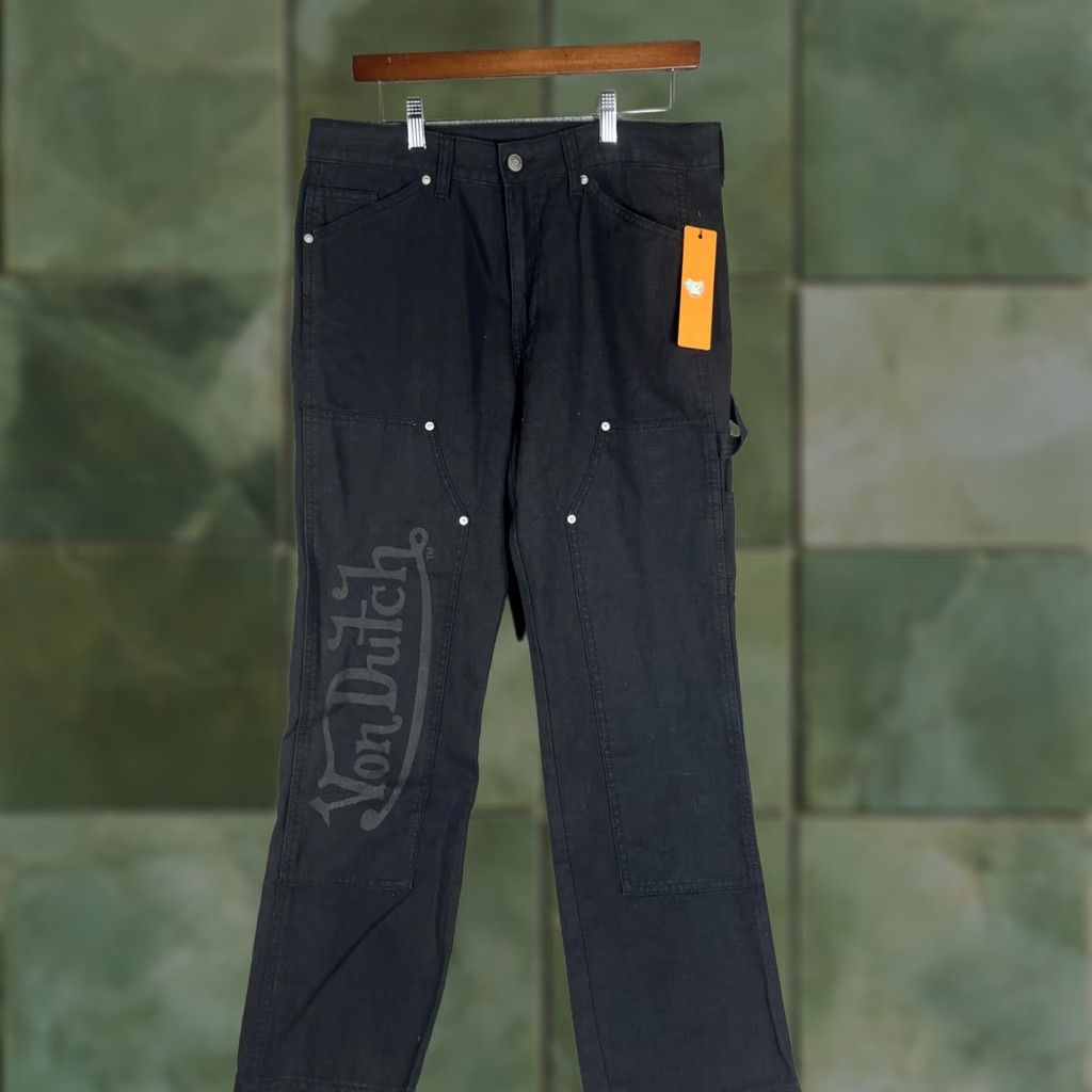 Von Dutch VINTAGE Von Dutch Jeans Mens 30x32 Black Carpenter Denim Logo Y2K Straight Pocket Hammer Loop Mens Size US 30 / EU 46 - 1 Thumbnail