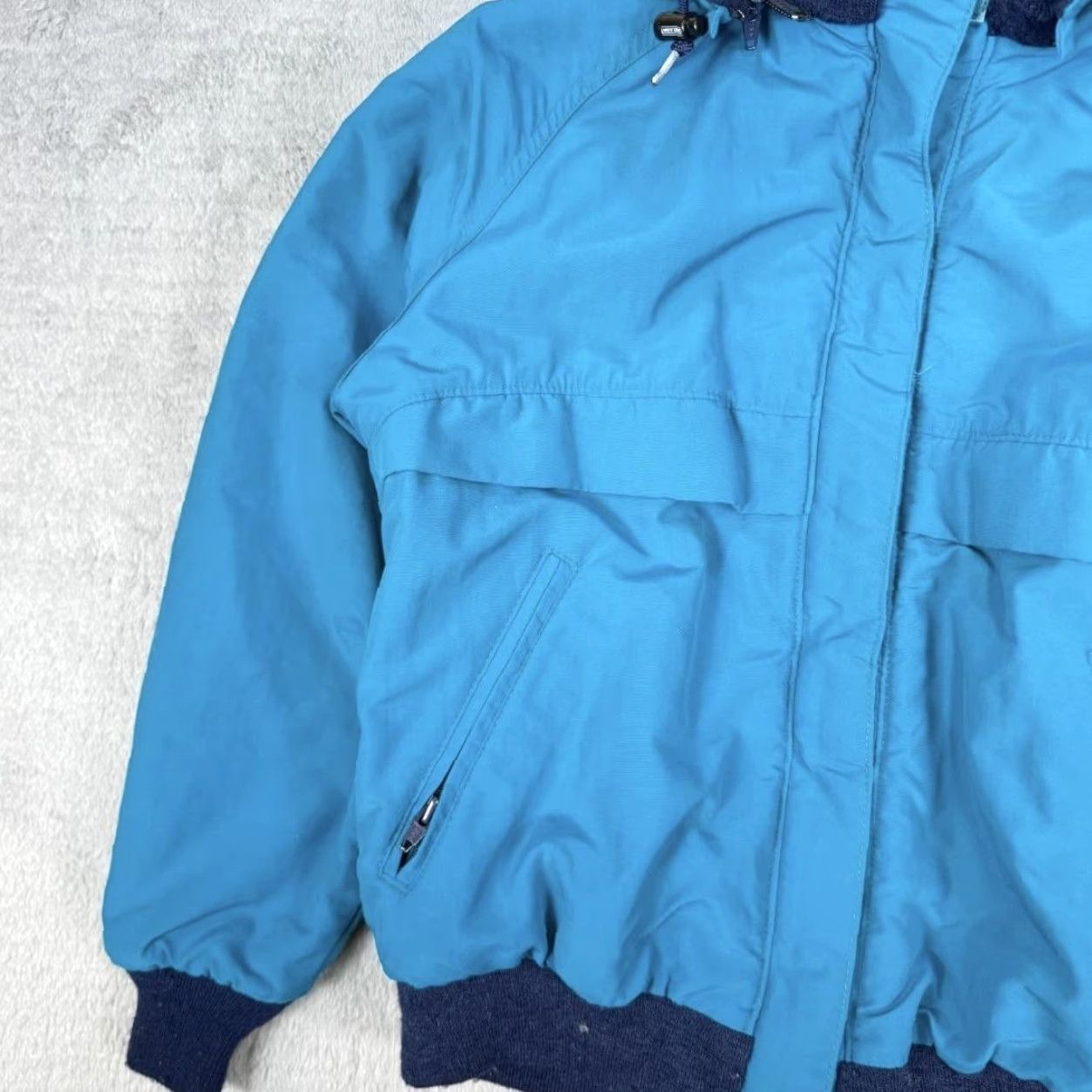 Lands' End VINTAGE Lands' End Jacket Womens Small Blue Hooded Fleece Lined Made in USA 90s Size S / US 4 / IT 40 - 2 Thumbnail