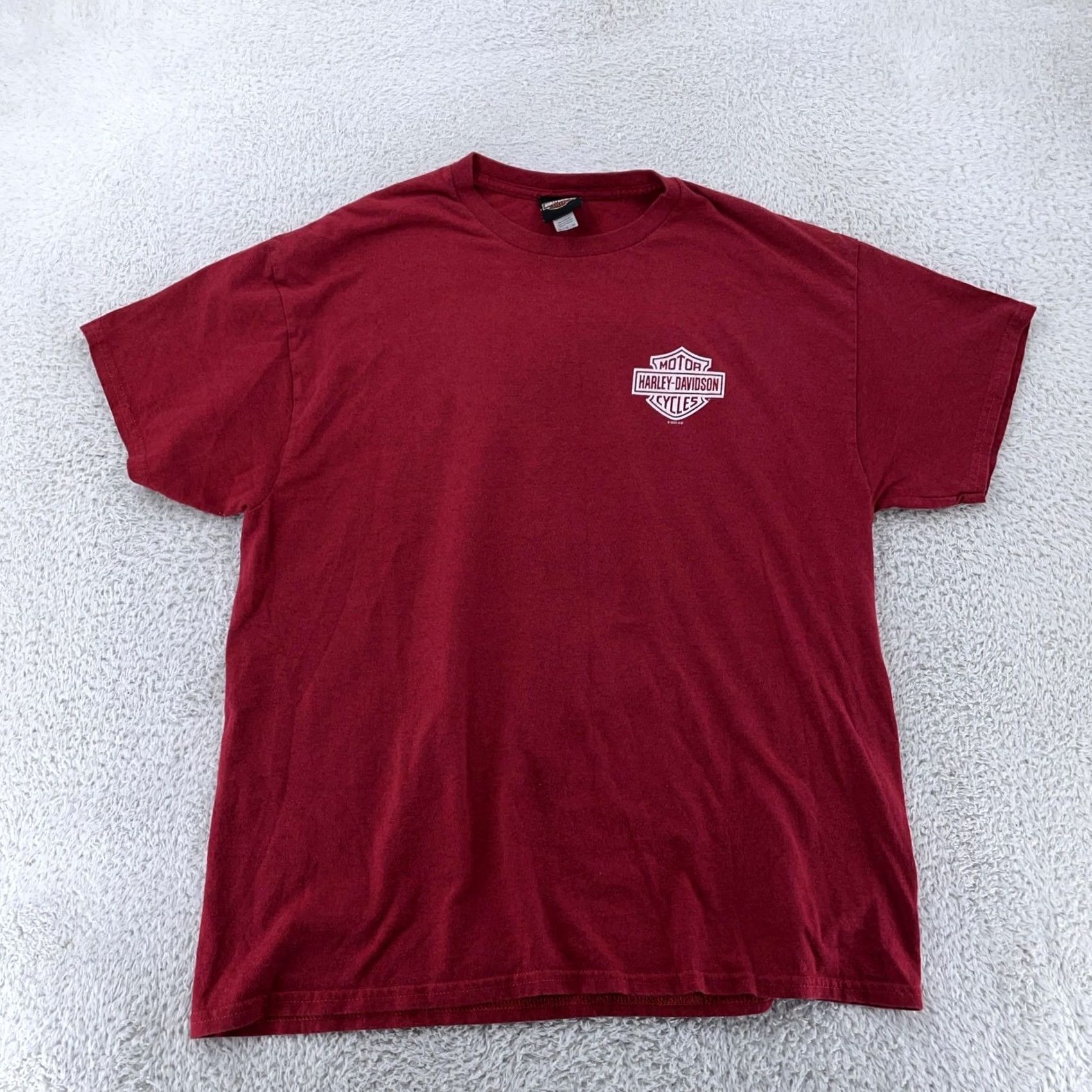Harley Davidson Harley-Davidson Shirt Mens L Red Graphic Print Crew Neck Short Sleeve T-Shirt USA Motorcycle Tee Size US L / EU 52-54 / 3 - 4 Thumbnail