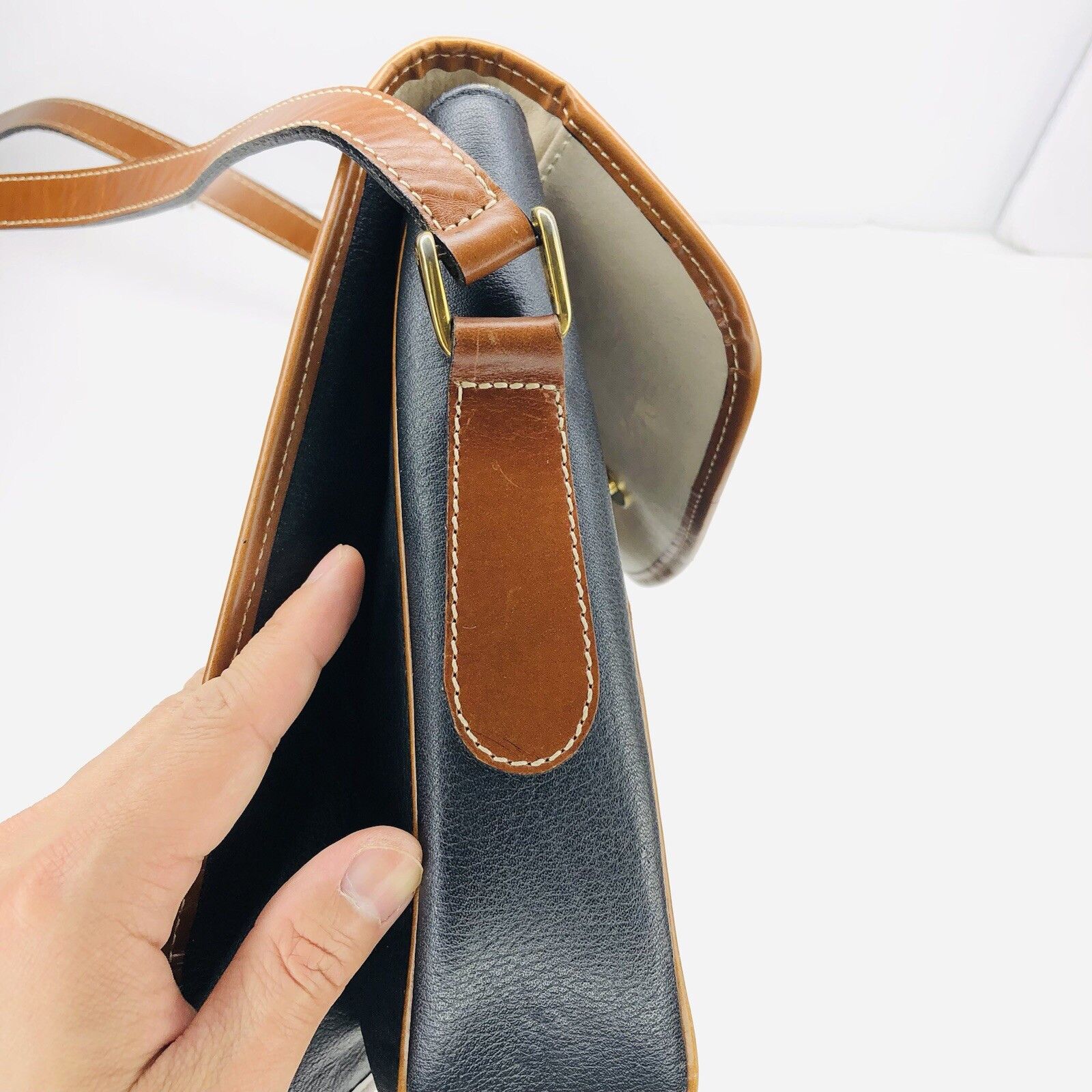 Other Vtg Dé-Roman UK Leather Purse Black Brown crossbody bags Size ONE SIZE - 16 Thumbnail
