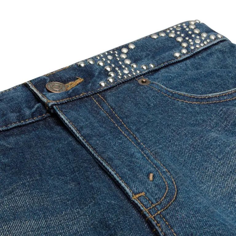 Celine o1w1db11225 2N973107P Denim Mini Short in Blue Size 32" / US 10 / IT 46 - 3 Thumbnail