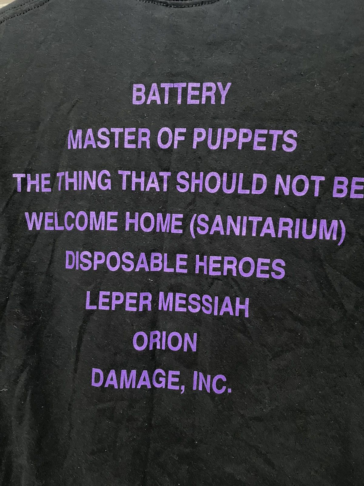 Band Tees Vintage Metallica Master of Puppets 2017 Tour Tee Black XL Size US L / EU 52-54 / 3 - 9 Thumbnail