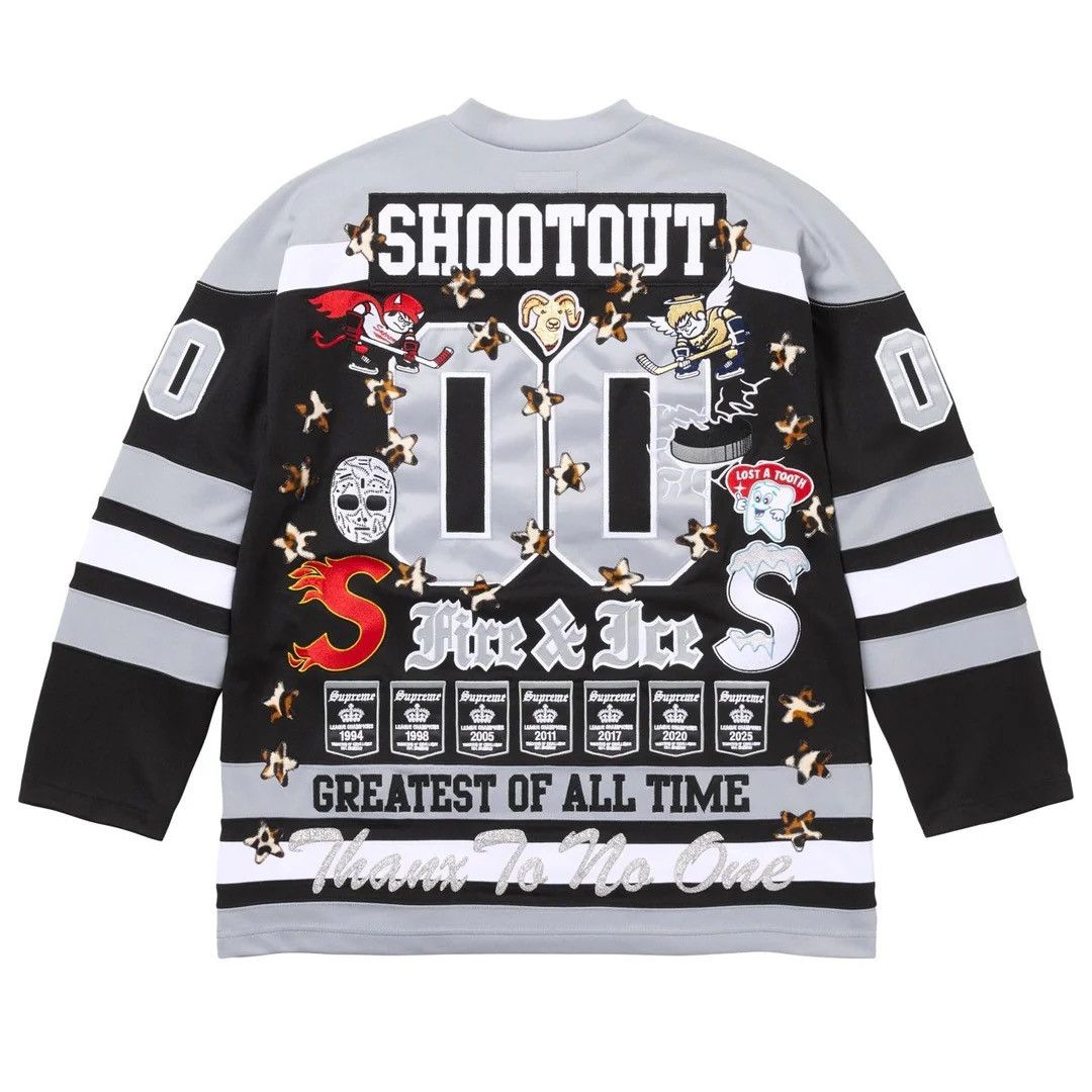 Supreme Supreme Fire & Ice Hockey Jersey Black Size US M / EU 48-50 / 2 - 4 Thumbnail