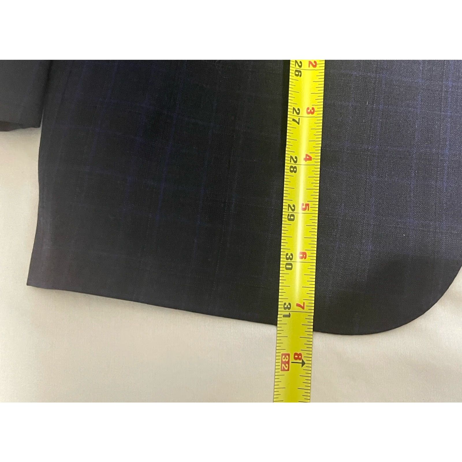 Loro Piana Hickey Freeman Astor Blazer Wool Navy Blue Plaid 40R Mens Jacket Sport Coat Size 40R - 6 Thumbnail