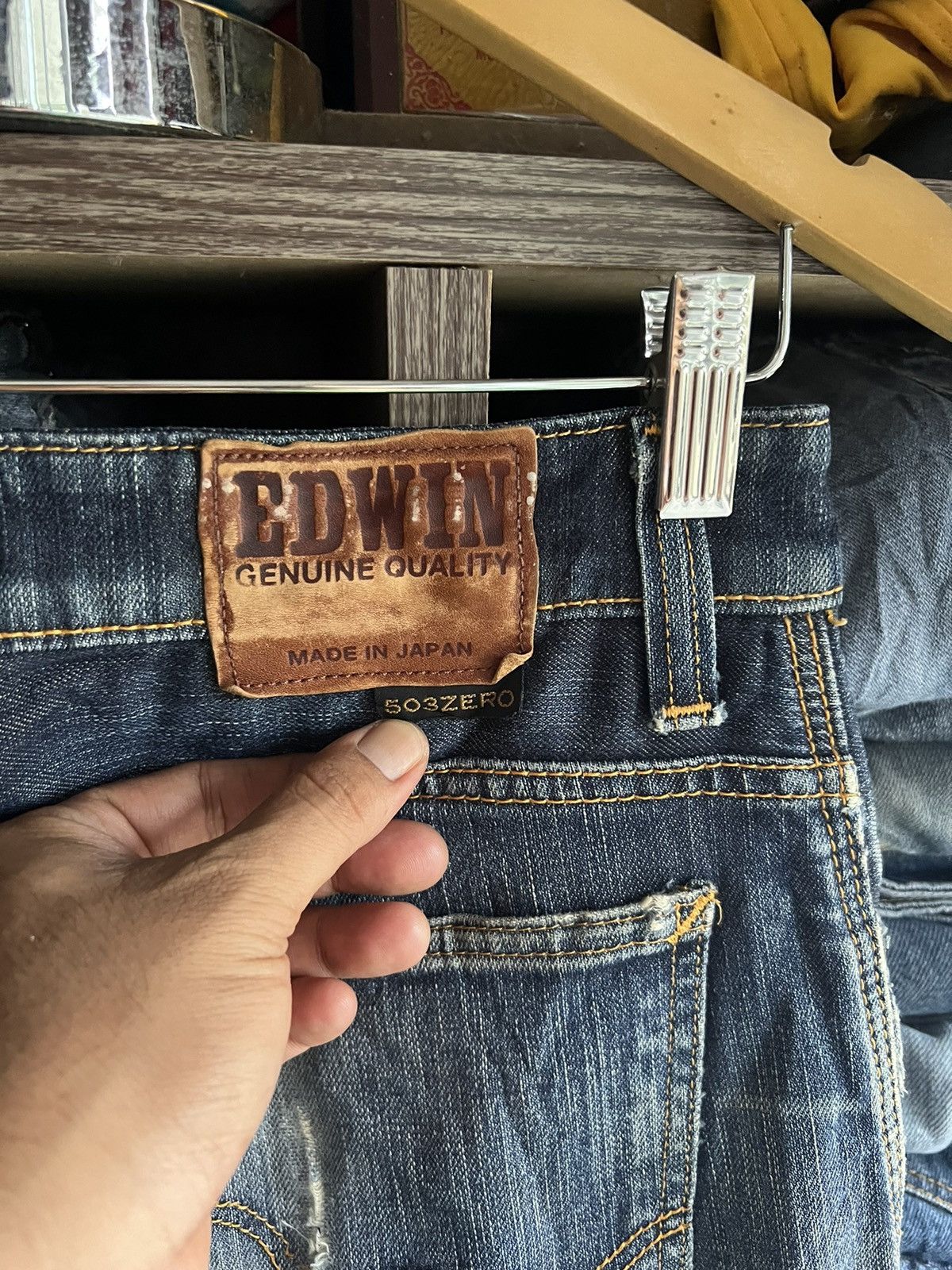 Edwin 🔥Edwin 503 Zero Flared Distressed Denim Size US 31 - 13 Thumbnail