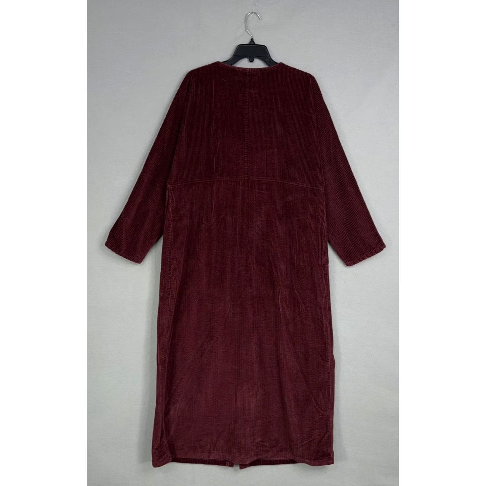 J. Jill J Jill Shirt Dress Women XL Red Corduroy Wide Wale 3/4 Sleeve Maxi Casual Size XL / US 12-14 / IT 48-50 - 7 Thumbnail