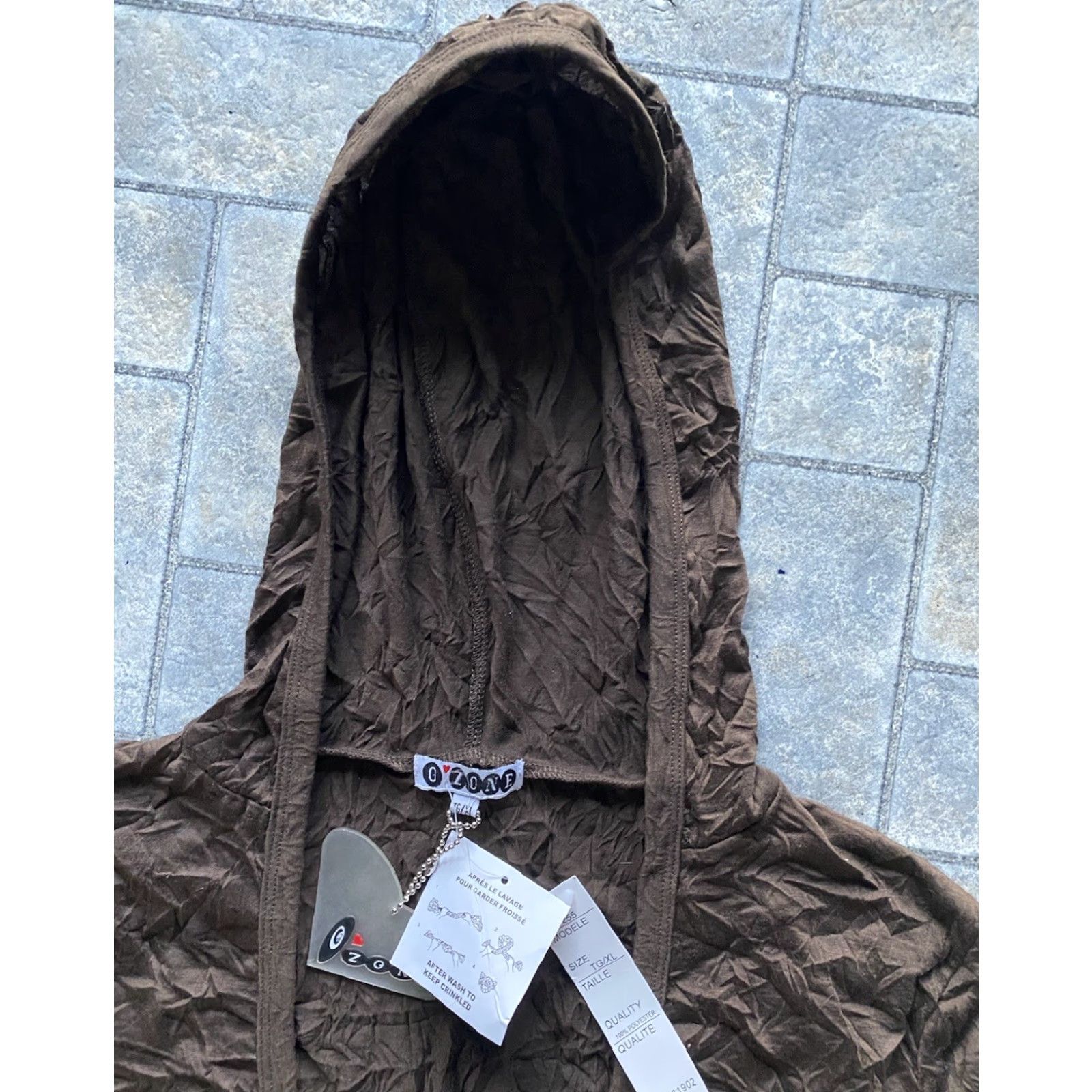 Vintage NWT Ozone Women’s Hoodie Crinkled Brown XL Regular Size- XL Hoodie Women’s Activewear Brown NWT Size XL / US 12-14 / IT 48-50 - 7 Thumbnail