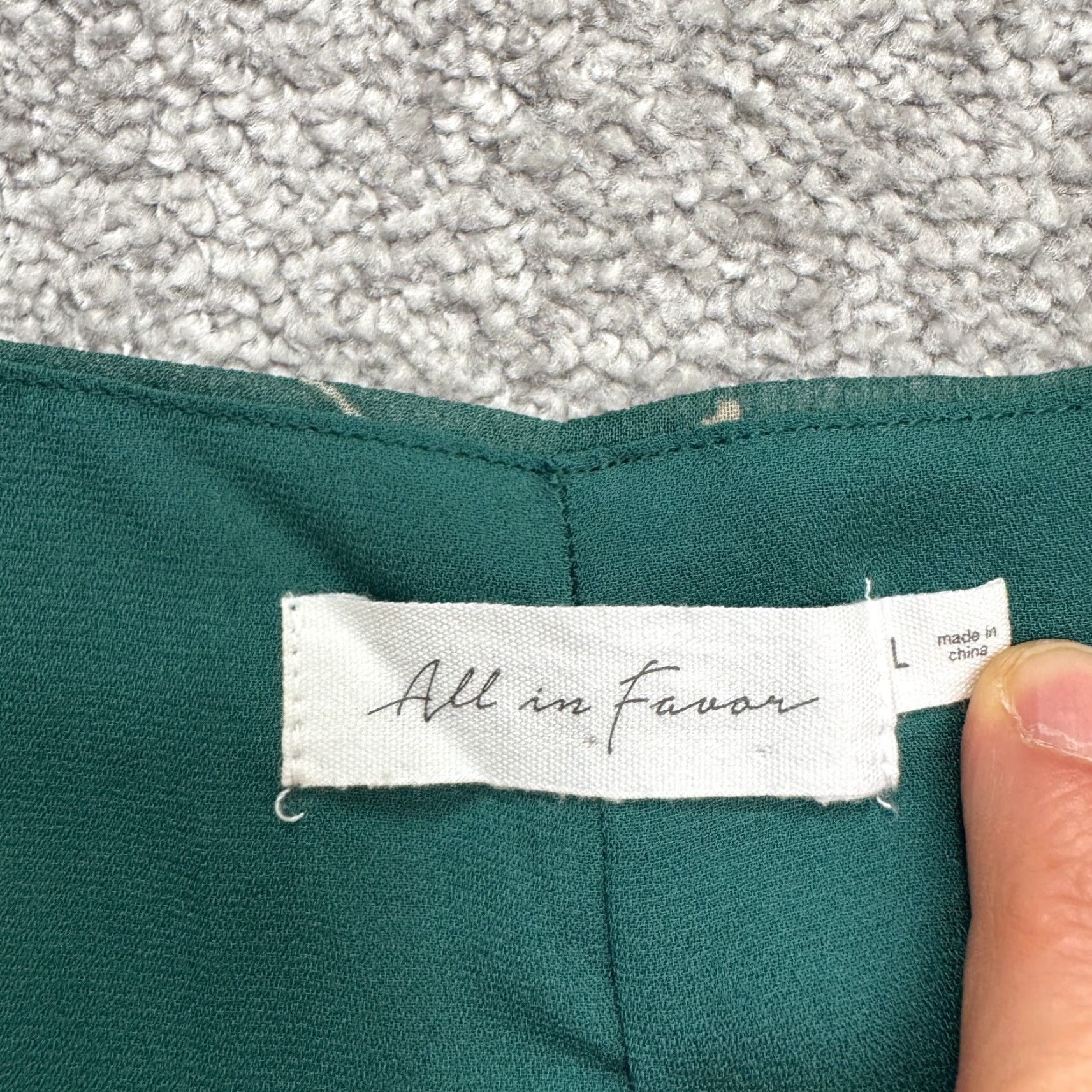 Vintage All In Favor Floral Camisole Tank Top Womens L Green Spaghetti Chiffon Boho Beach 90s? Size L / US 10 / IT 46 - 5 Thumbnail