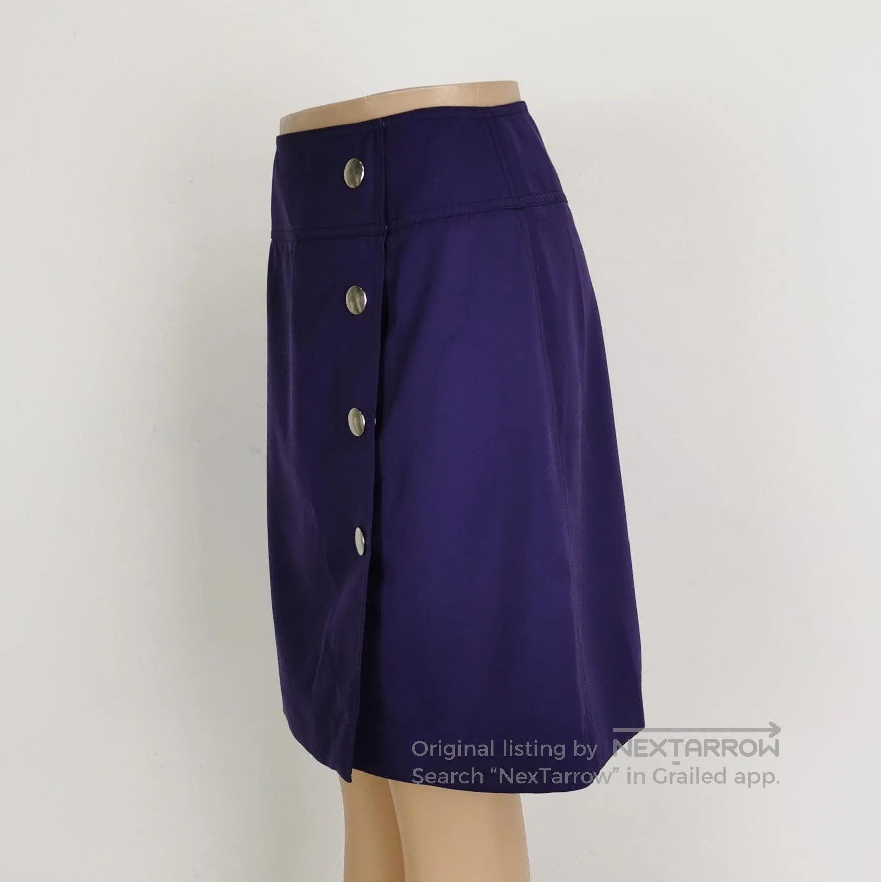 Prada Prada Purple Wool Skirt with Button Detail . Size 37" - 2 Thumbnail